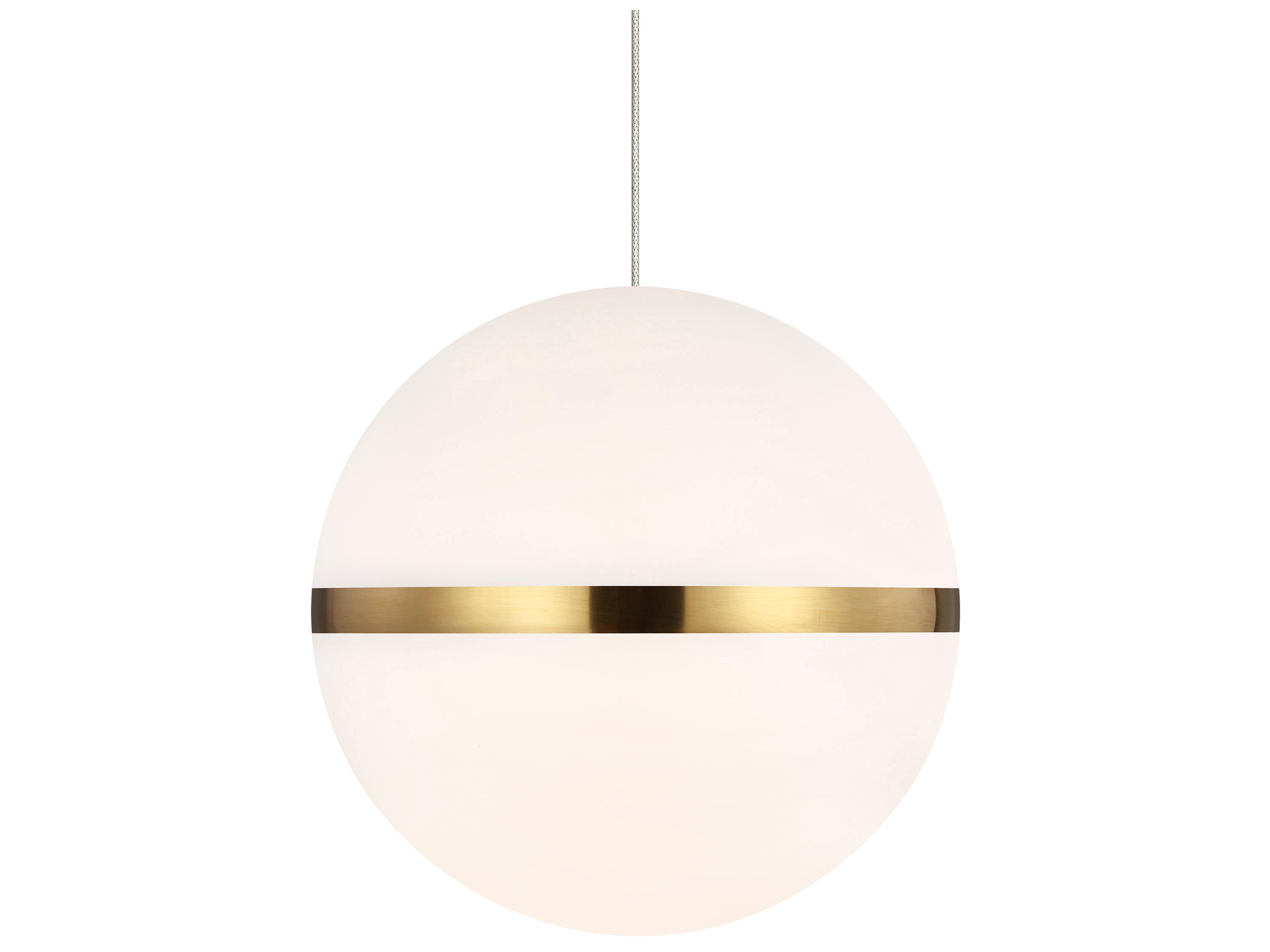 Hanea 1-Light Natural Brass Globe Mini Pendant