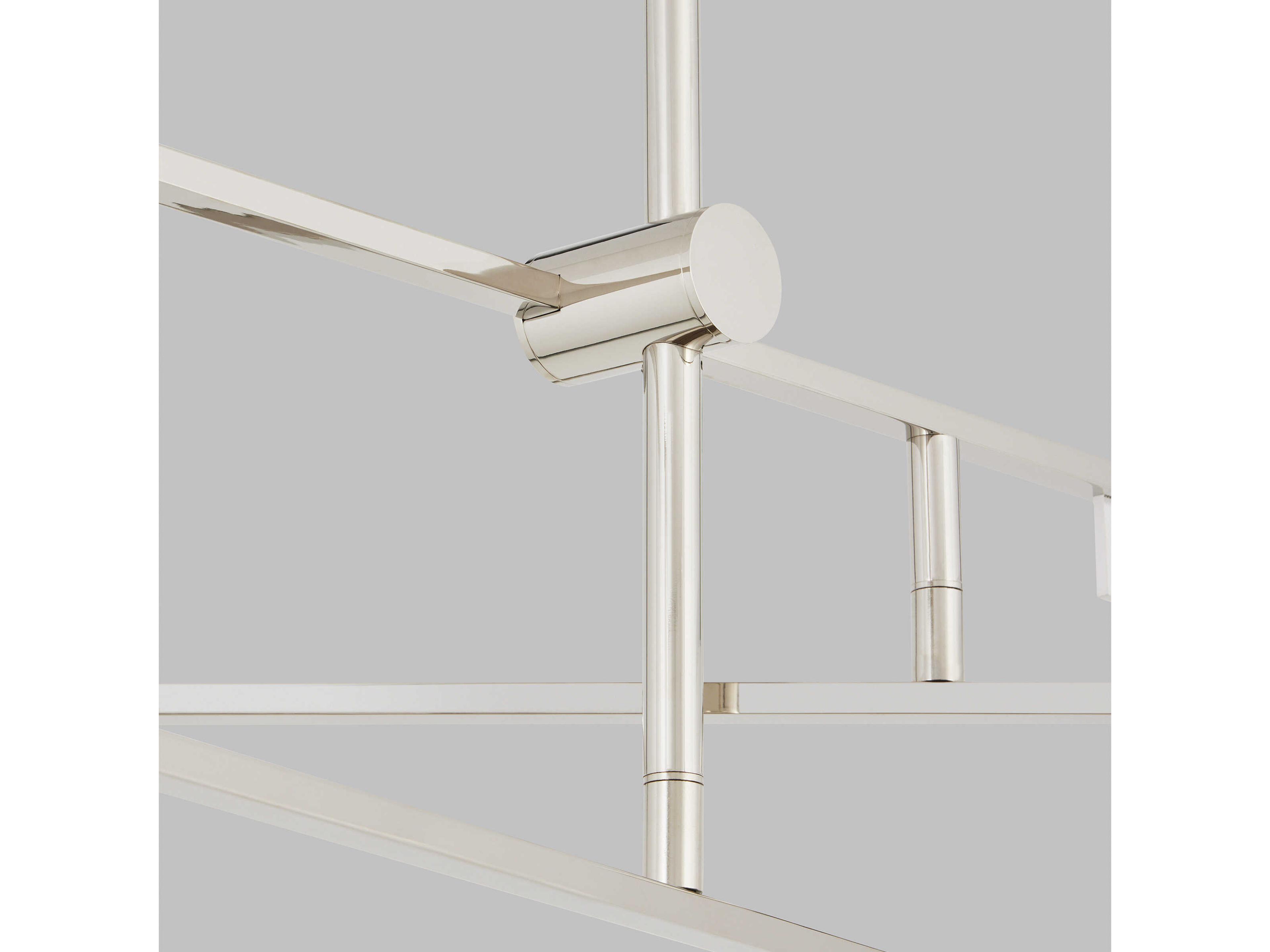 Visual Comfort Modern Klee 3-Light Polished Nickel Linear Chandelier