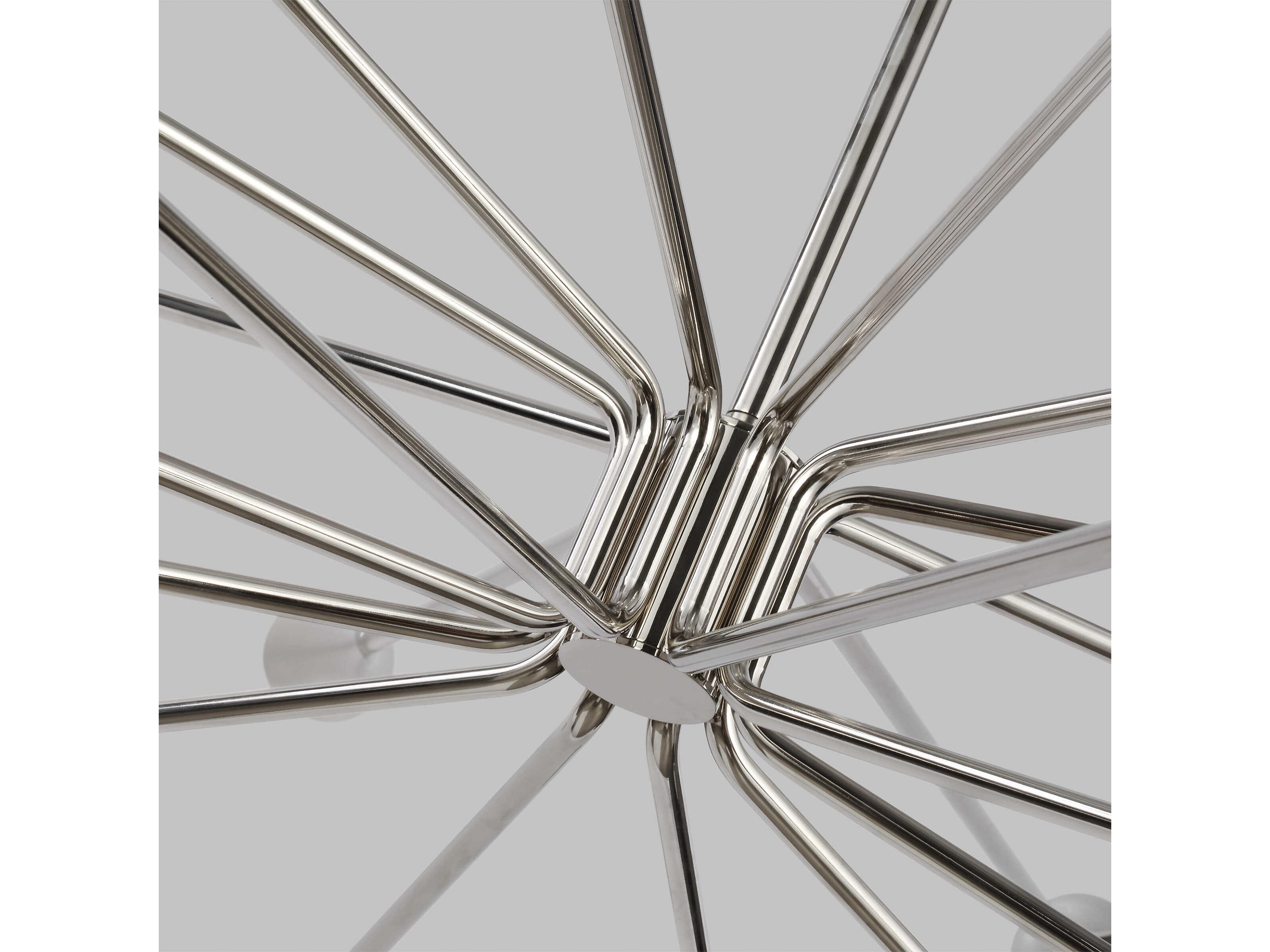 Visual Comfort Modern Lody 20-Light Polished Nickel Chandelier