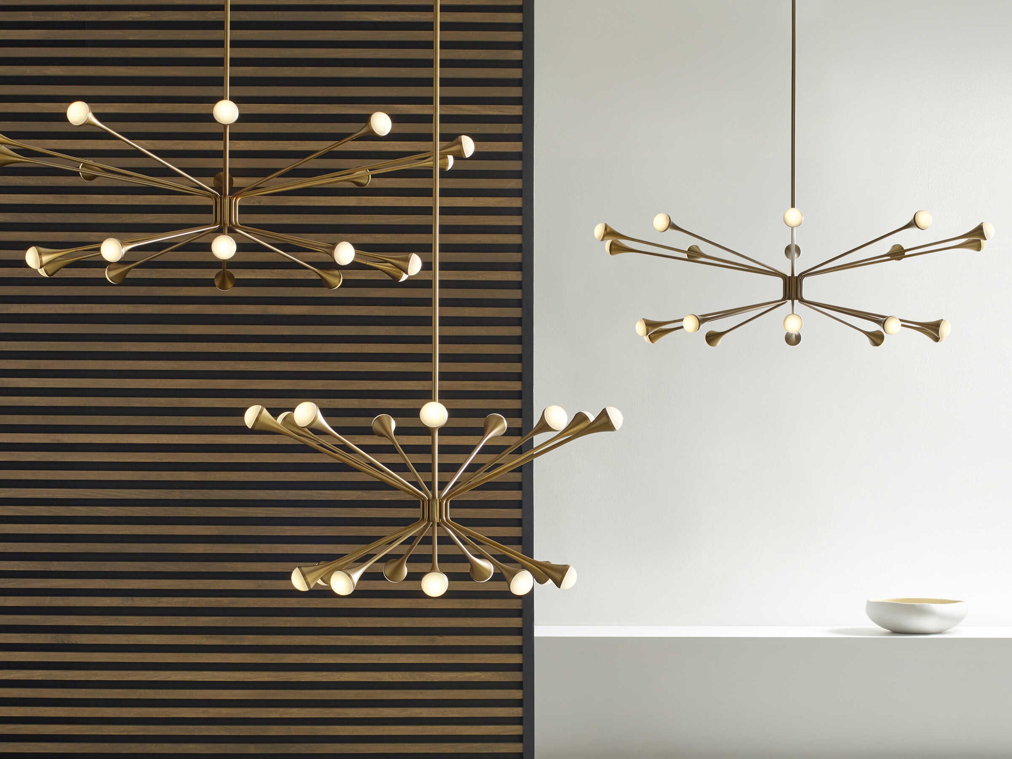 Visual Comfort Modern Lody 20-Light Aged Brass Chandelier