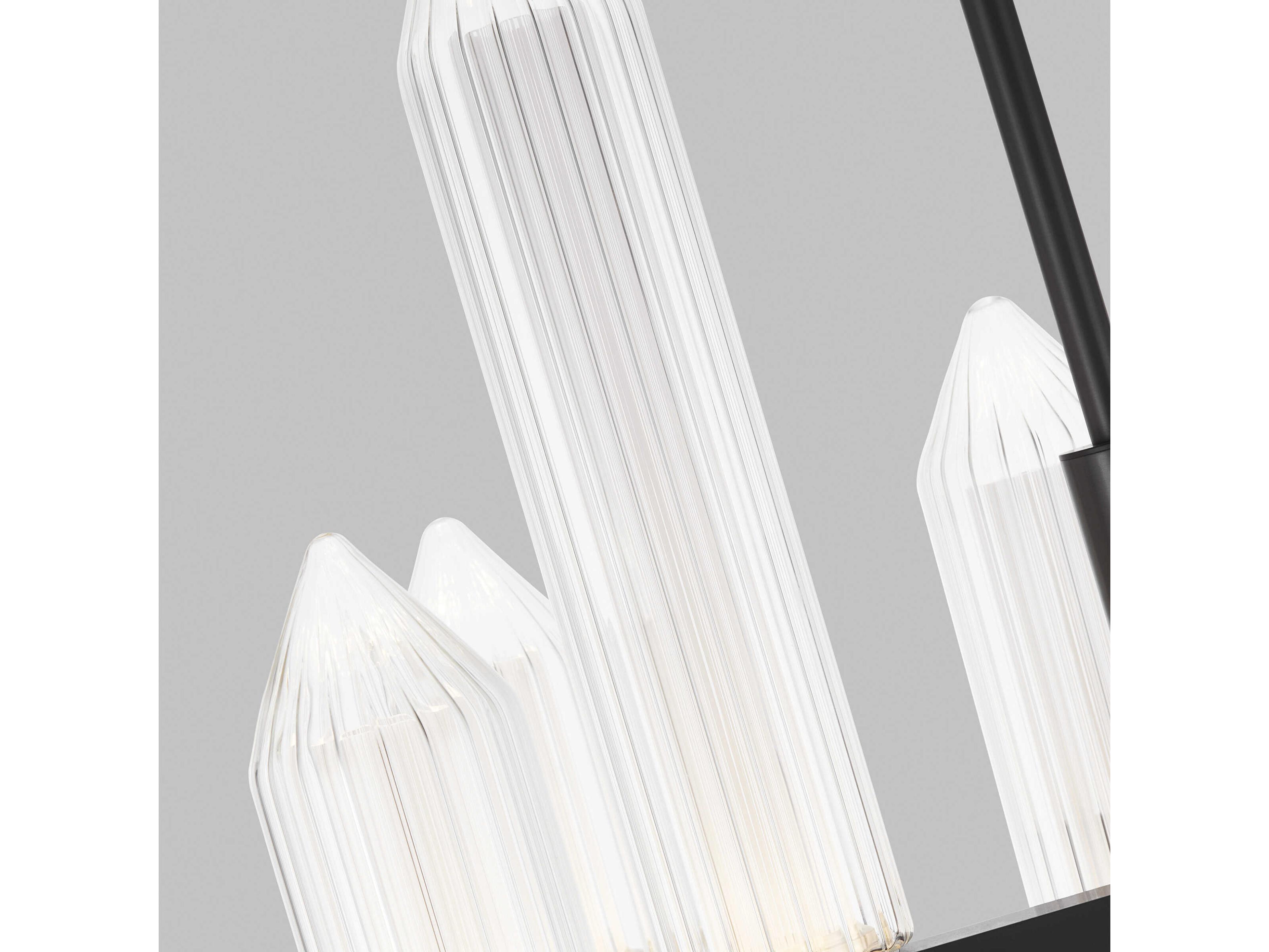 Visual Comfort Modern Langston 12-Light Plated Dark Bronze Tiered Chandelier