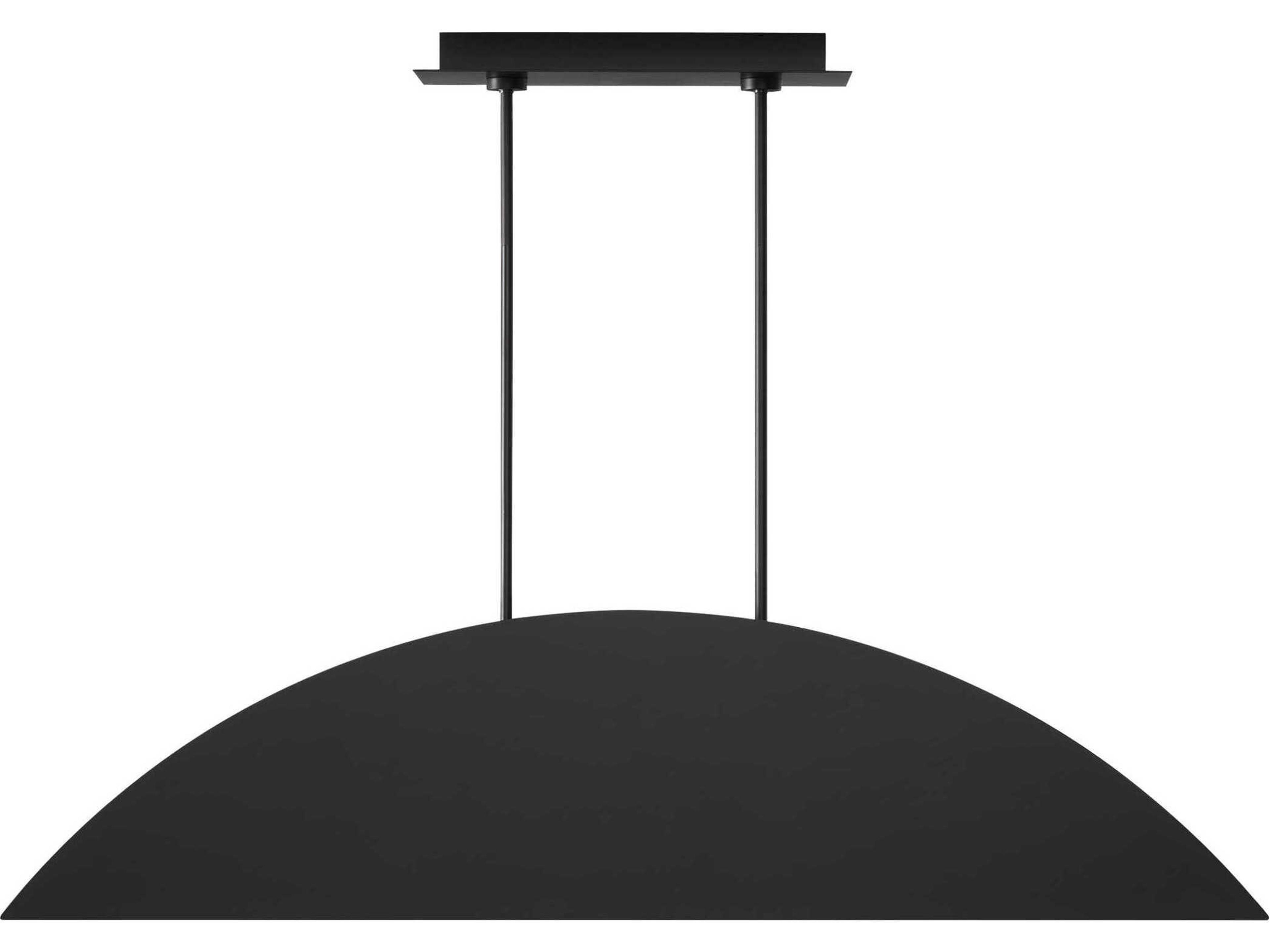 Bau 1-Light Nightshade Black Island Pendant