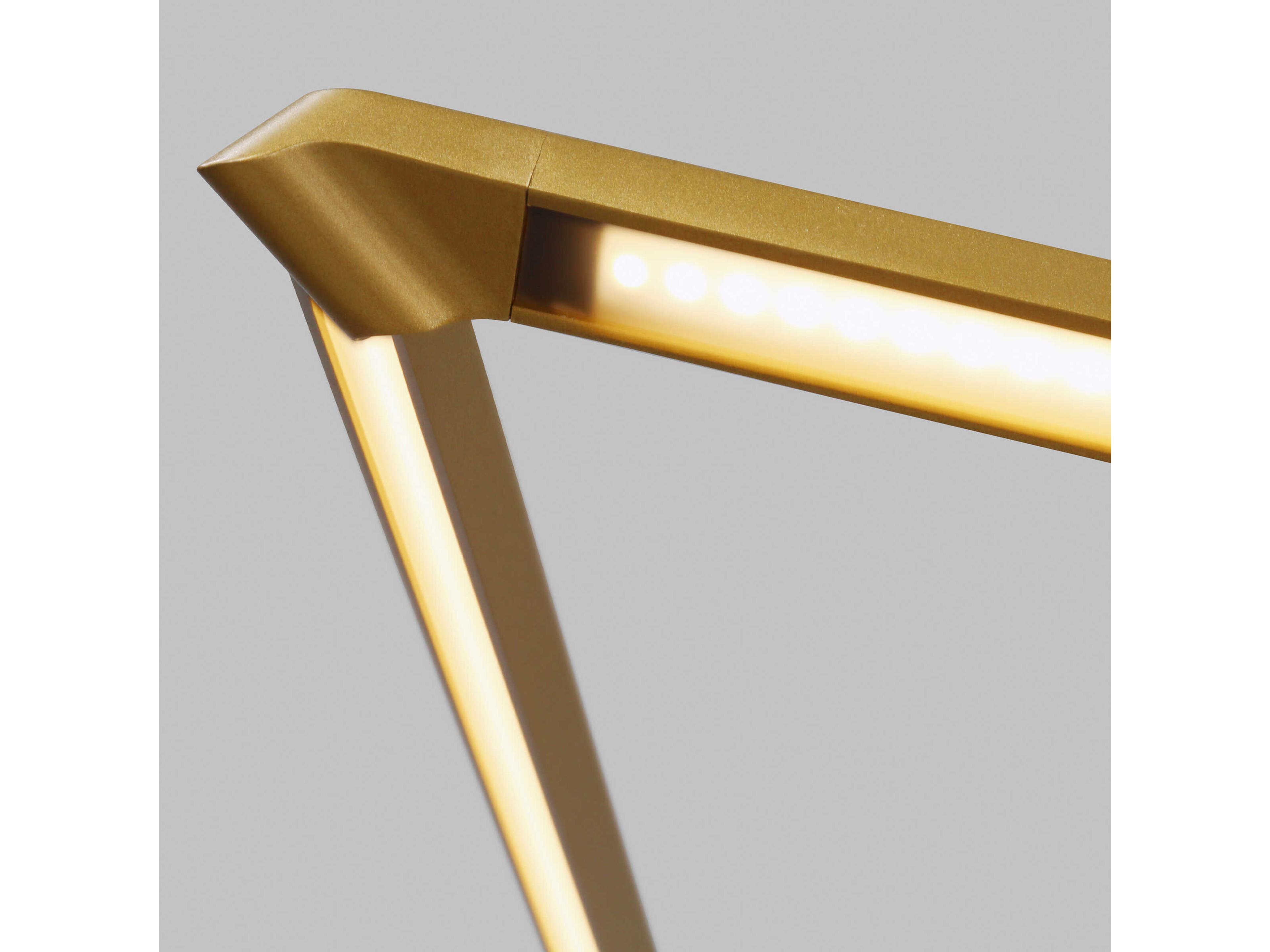 Visual Comfort Modern Balto 1-Light Satin Gold Geometric Pendant