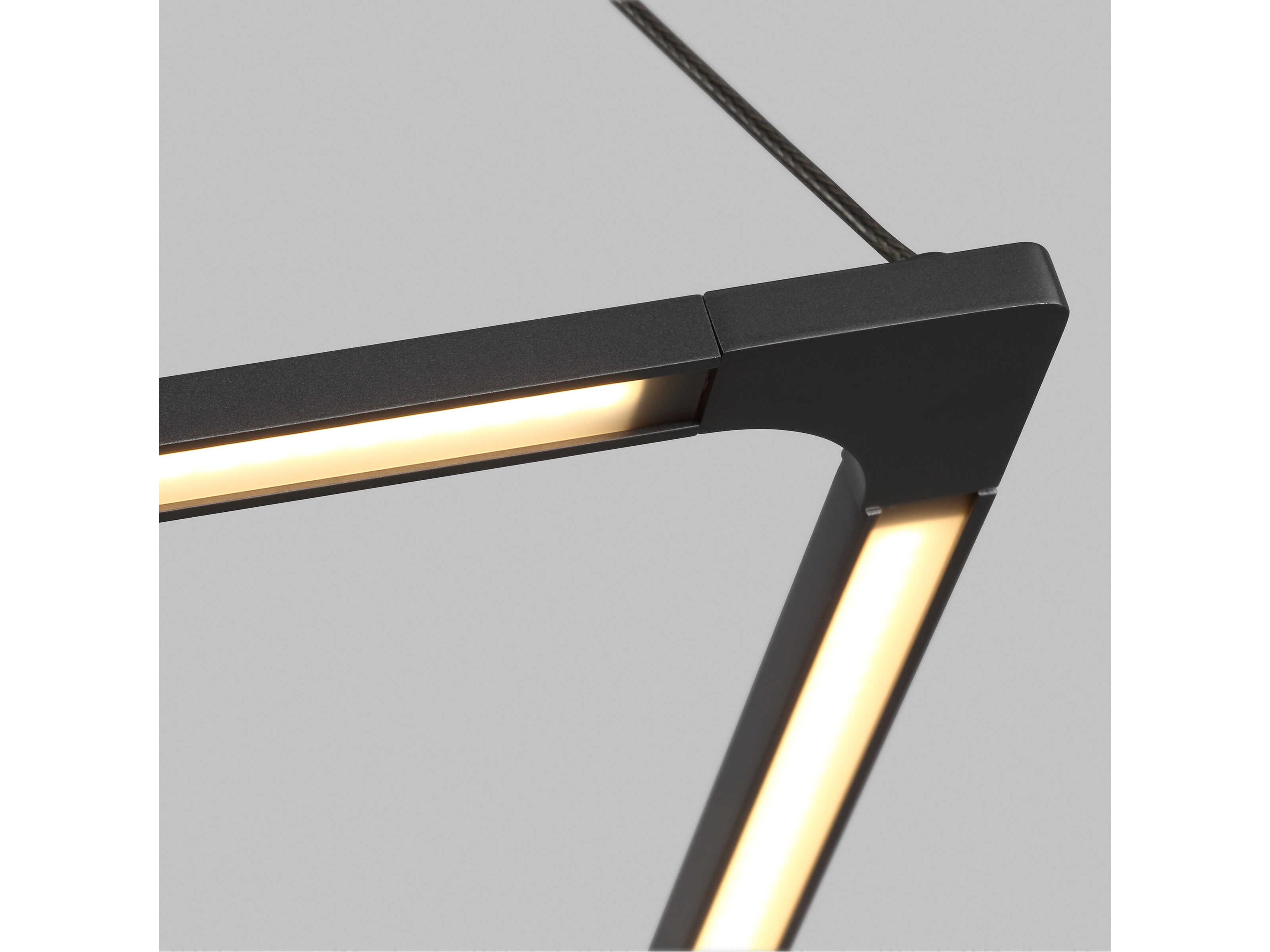 Visual Comfort Modern Balto 1-Light Gunmetal Geometric Pendant