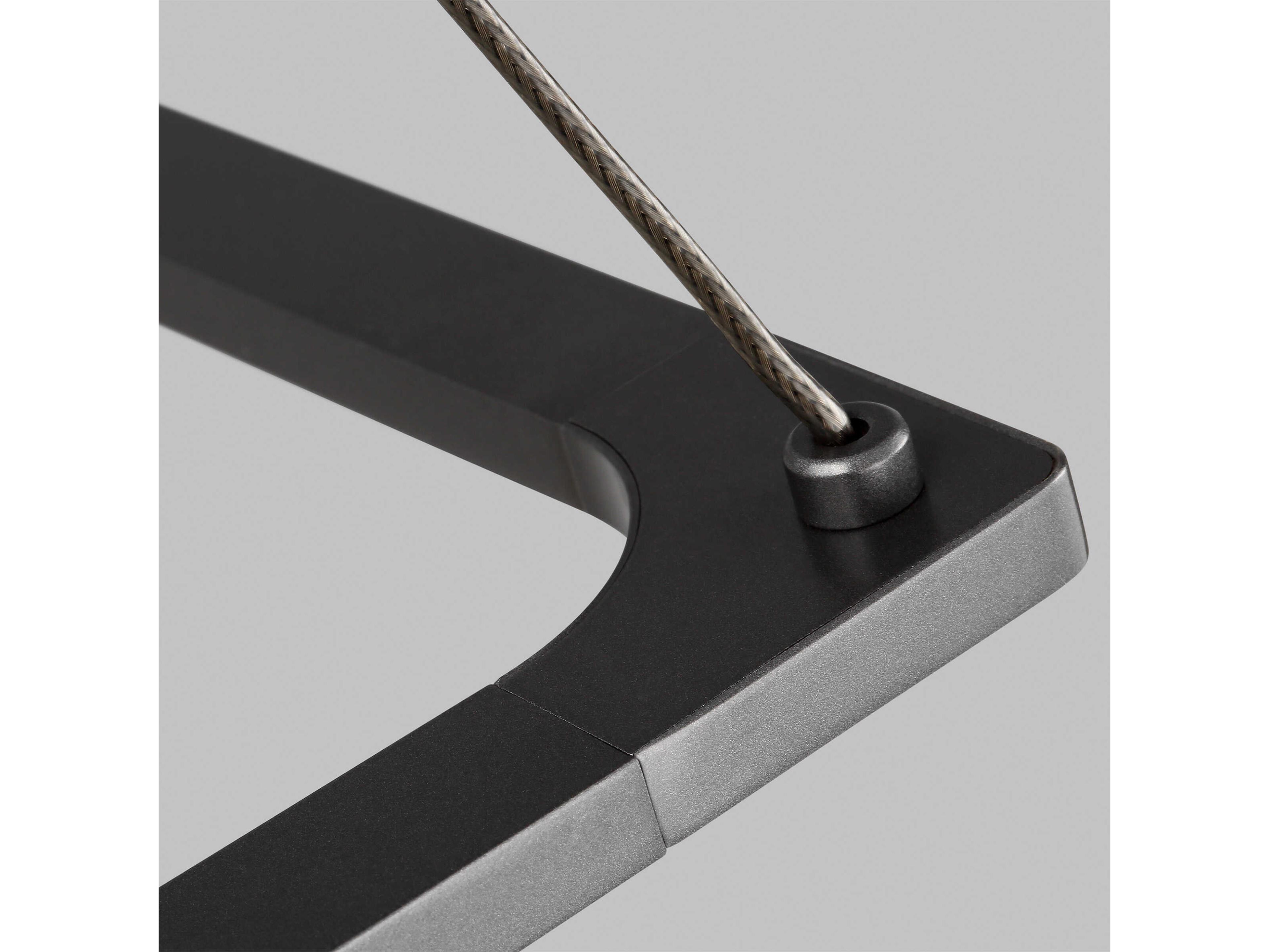 Visual Comfort Modern Balto 1-Light Gunmetal Geometric Pendant