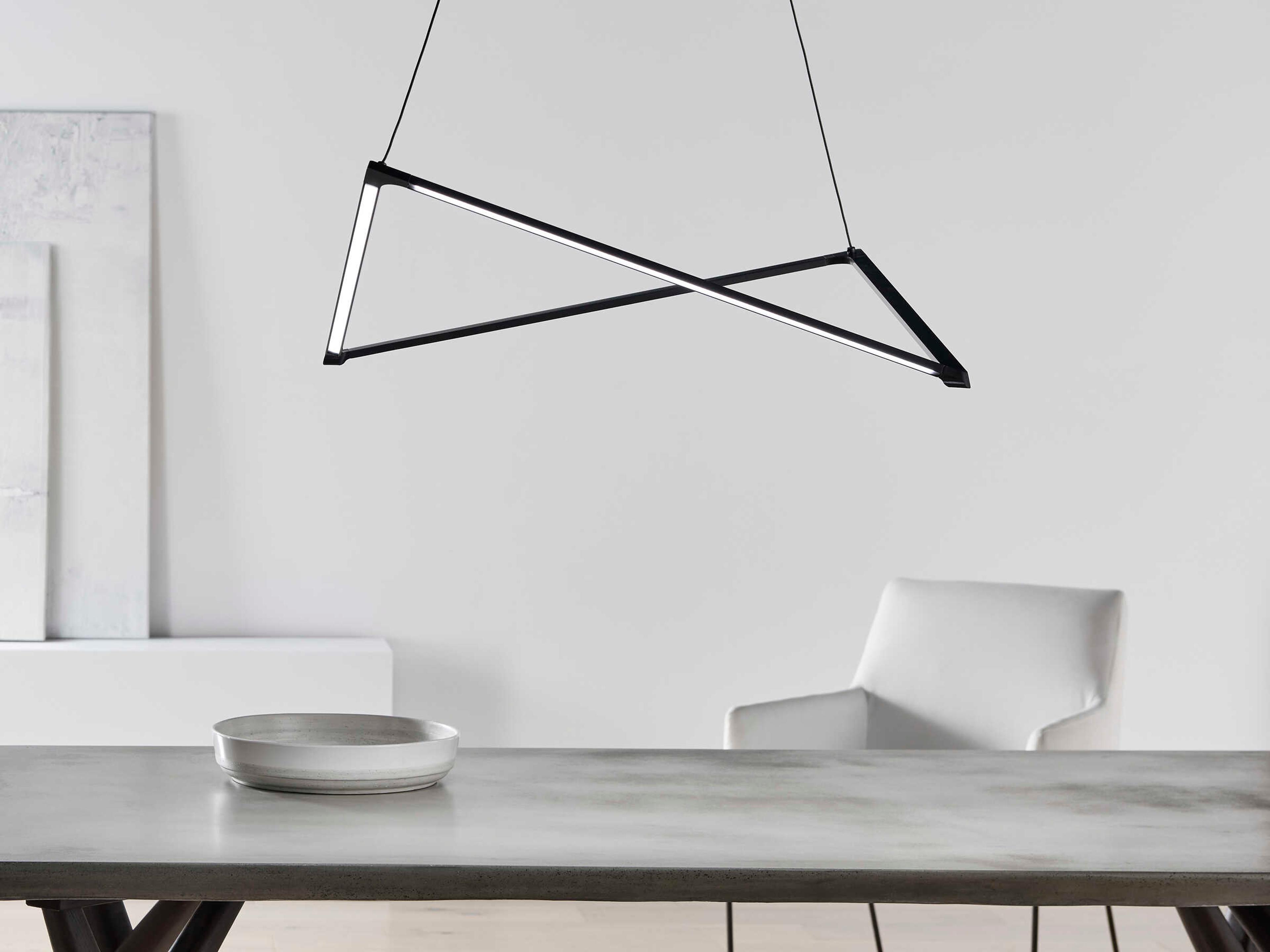 Visual Comfort Modern Balto 1-Light Gunmetal Geometric Pendant