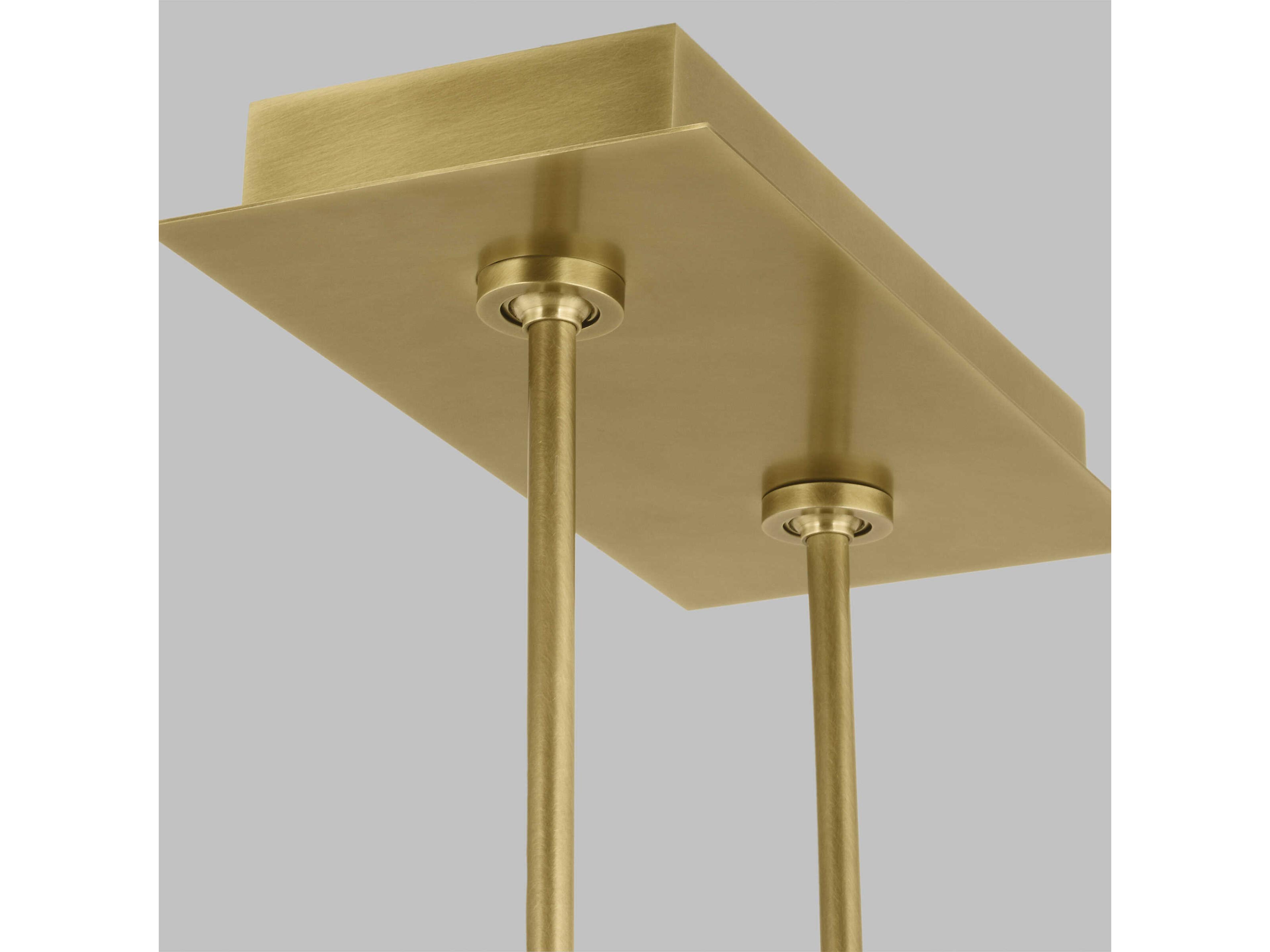 Visual Comfort Modern I-beam 1-Light Plated Brass Linear Island Pendant