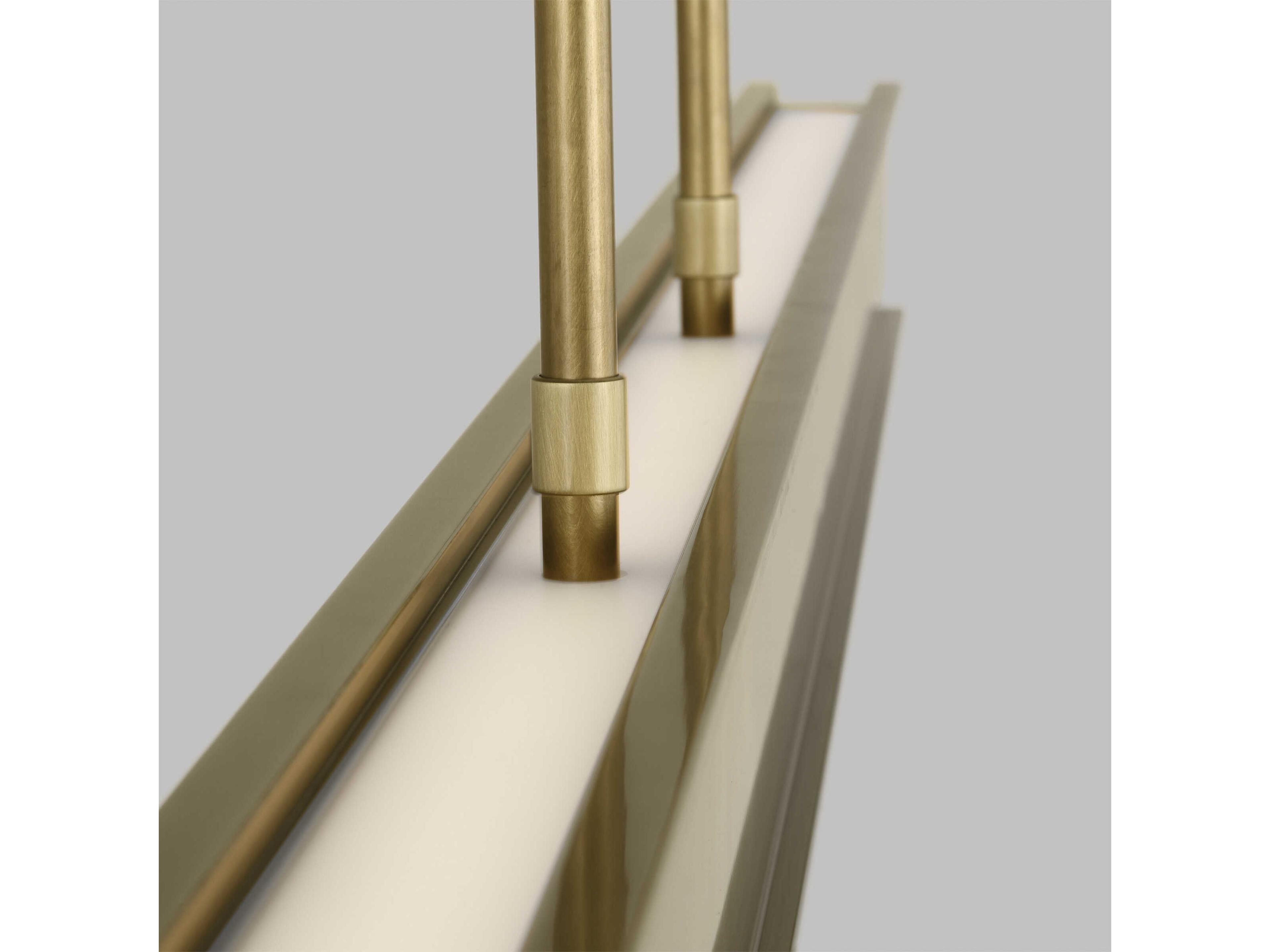 Visual Comfort Modern I-beam 1-Light Plated Brass Linear Island Pendant