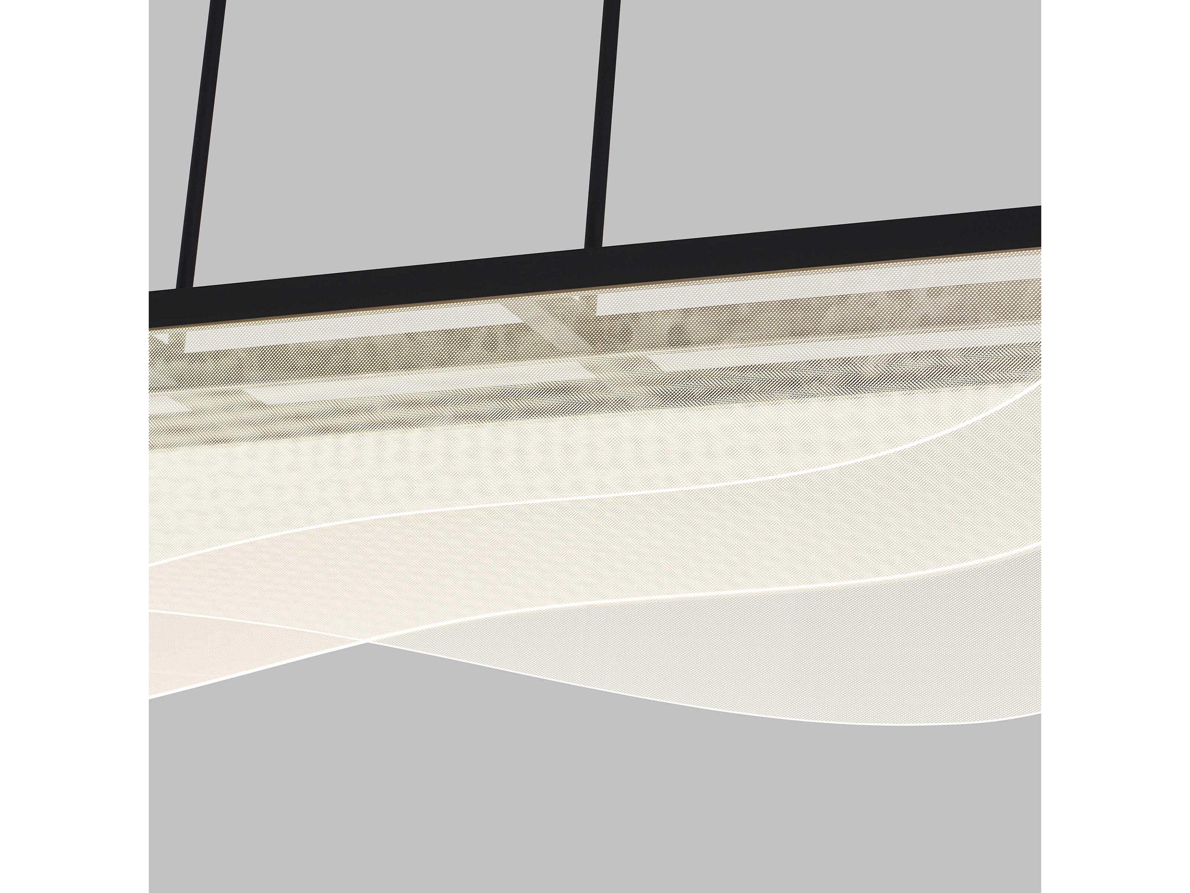 Visual Comfort Modern Nyra 3-Light Nightshade Black Island Pendant