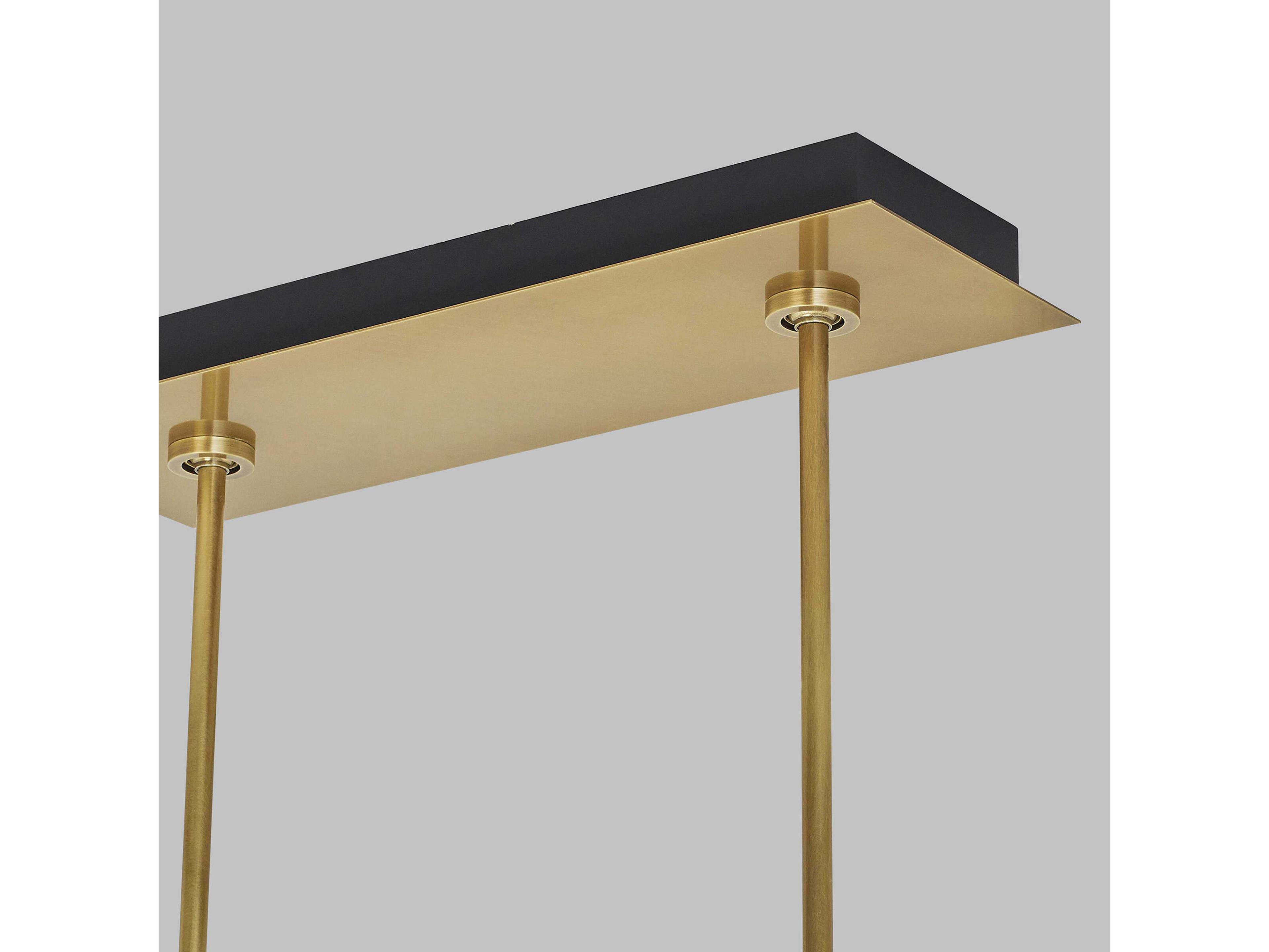 Visual Comfort Modern Nyra 3-Light Plated Brass Island Pendant