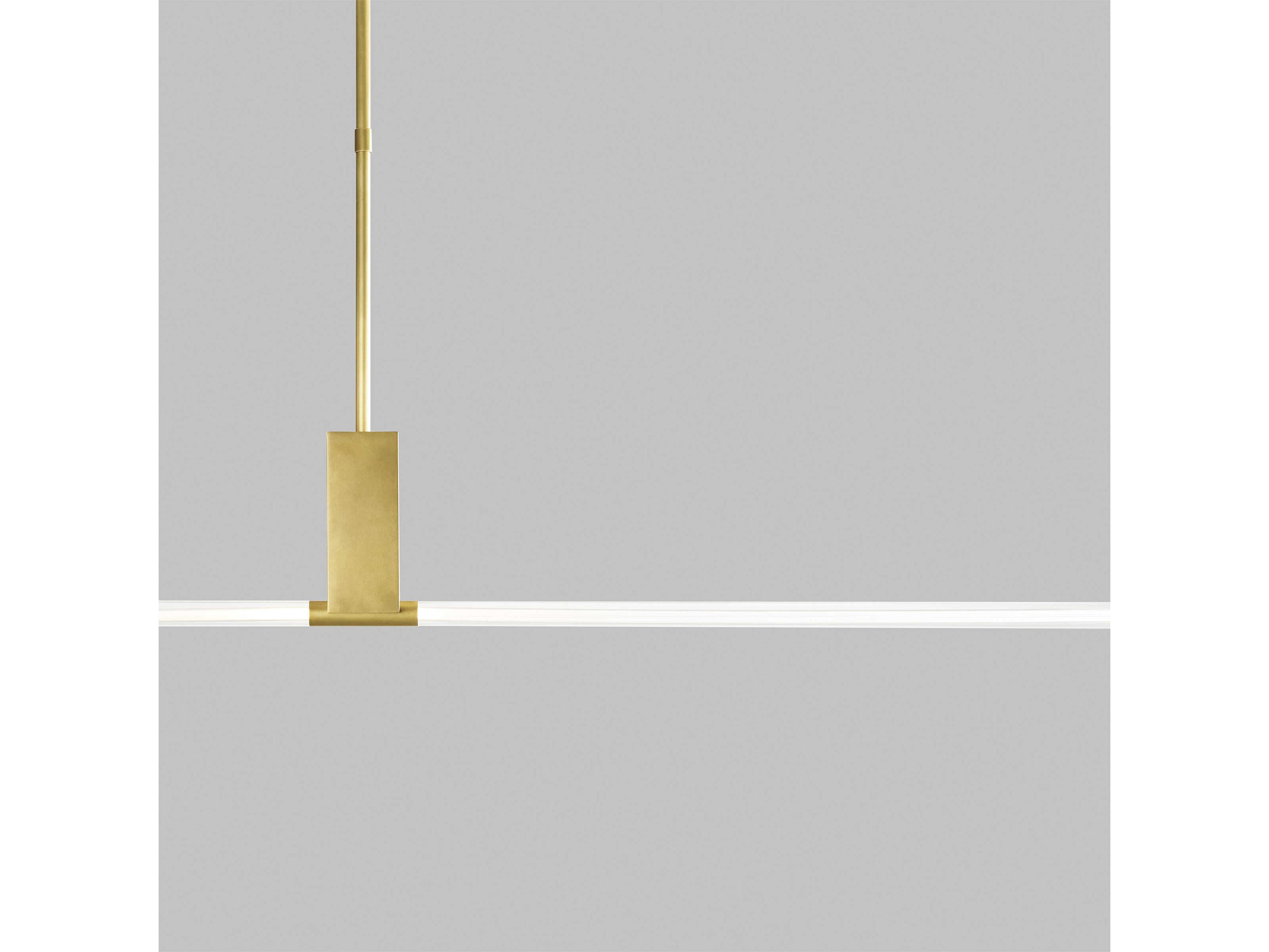 Visual Comfort Modern Phobos 1-Light Natural Brass Cylinder Linear Island Pendant