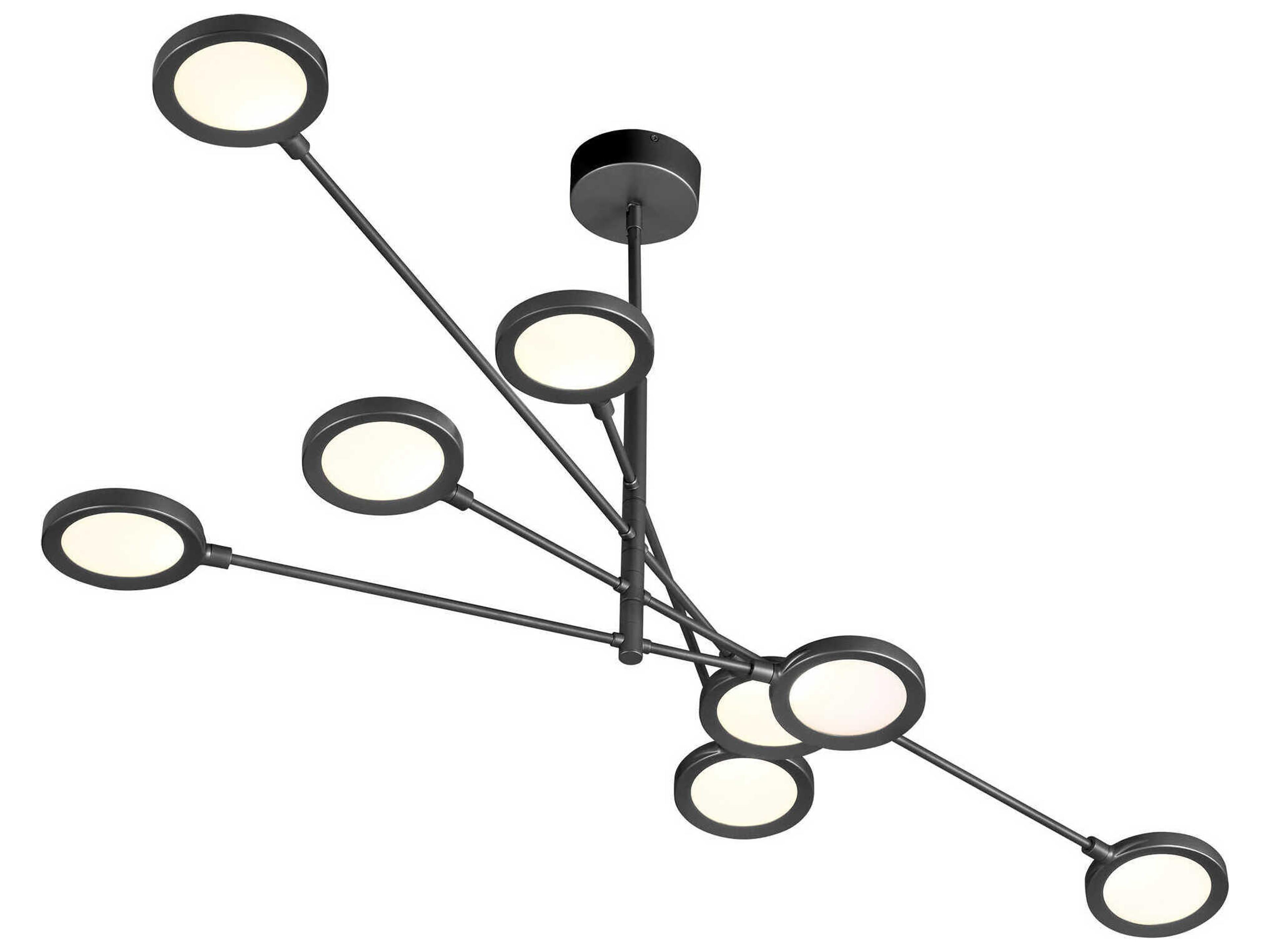 Visual Comfort Modern Spectica 8-Light Matte Black Island Pendant