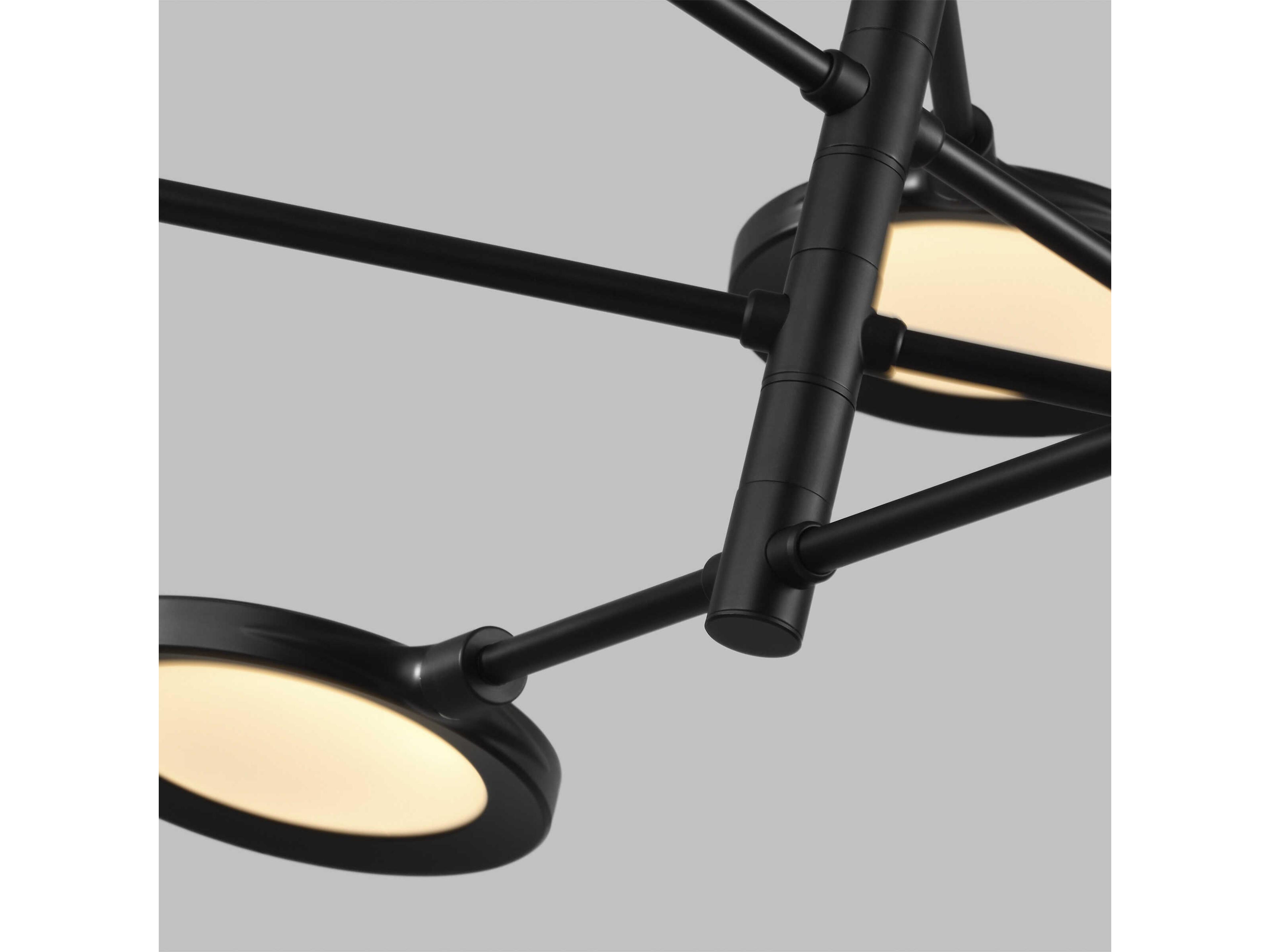 Visual Comfort Modern Spectica 8-Light Matte Black Island Pendant