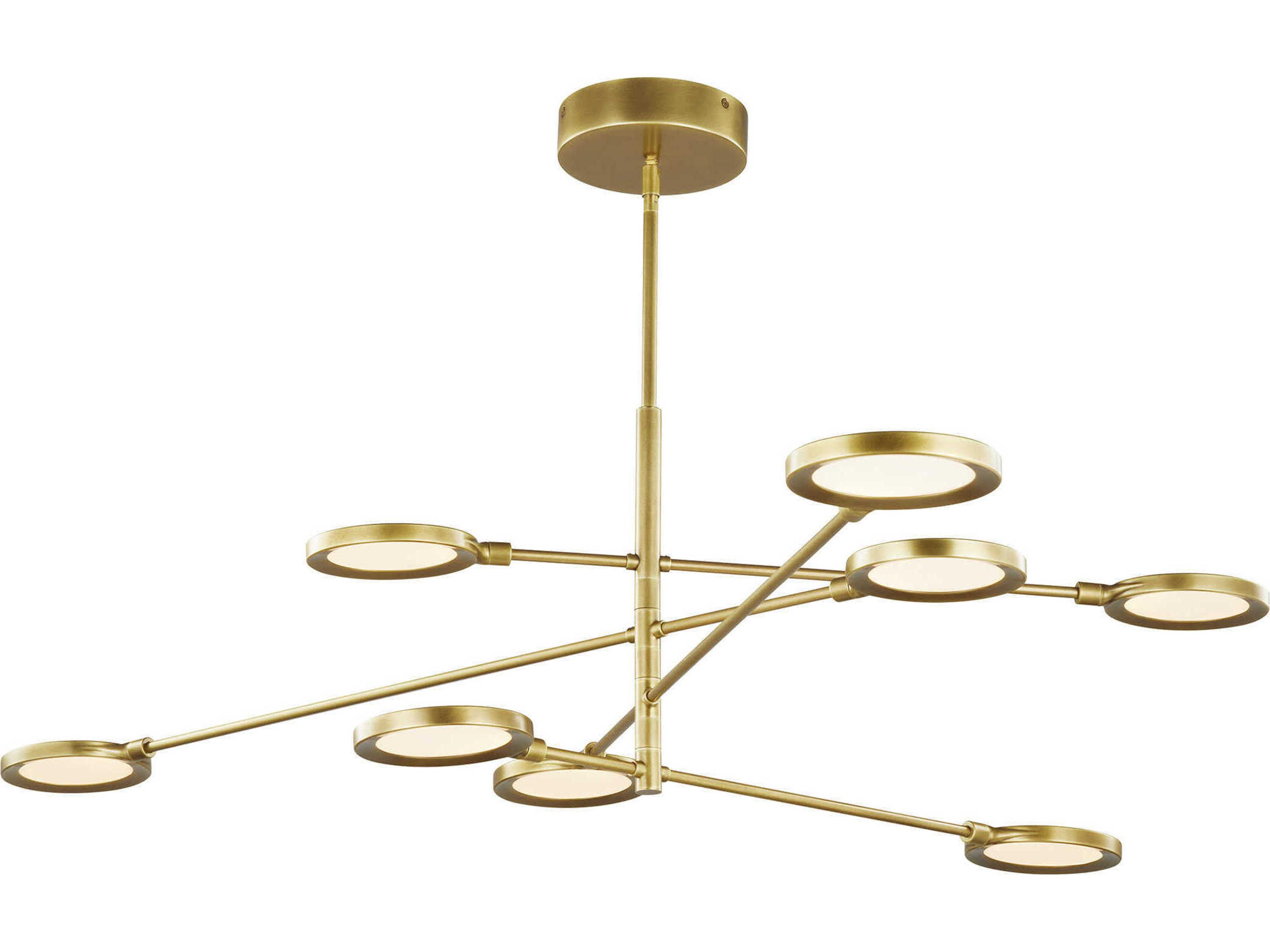 Spectica Linear Chandelier in Plated Brass