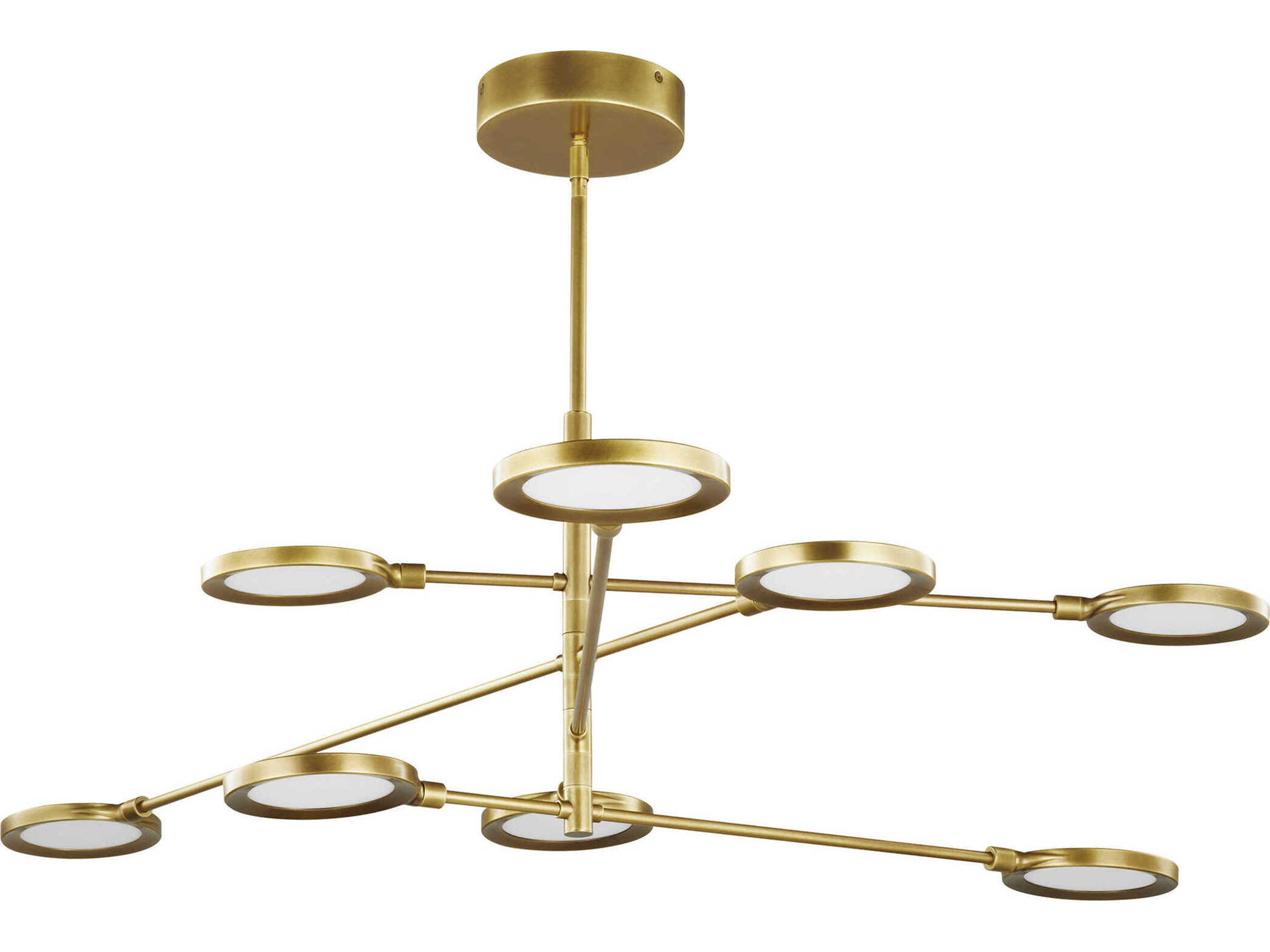 Visual Comfort Modern Spectica 8-Light Plated Brass Island Pendant