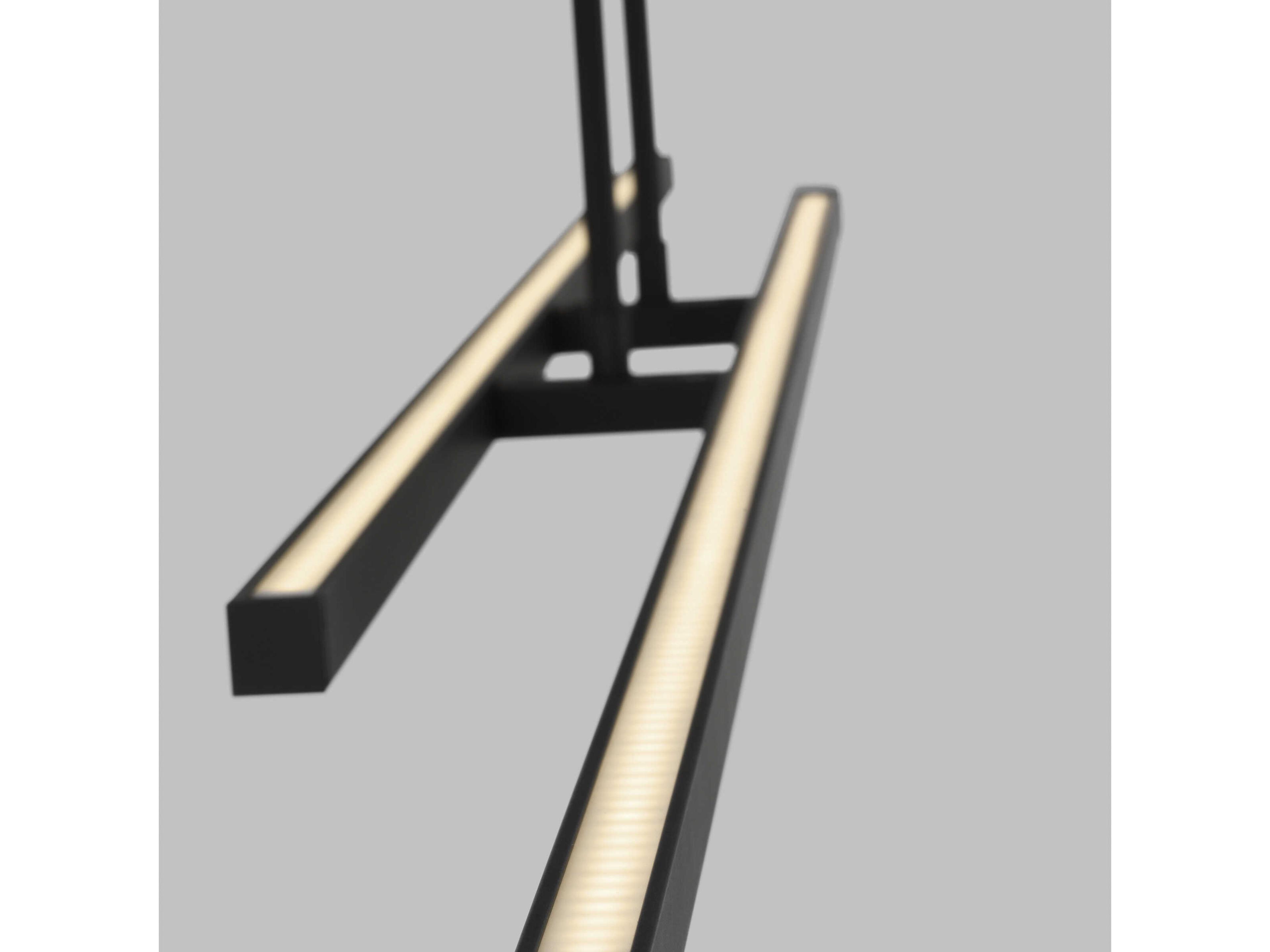 Visual Comfort Modern Stagger 2-Light Nightshade Black Linear Island Pendant