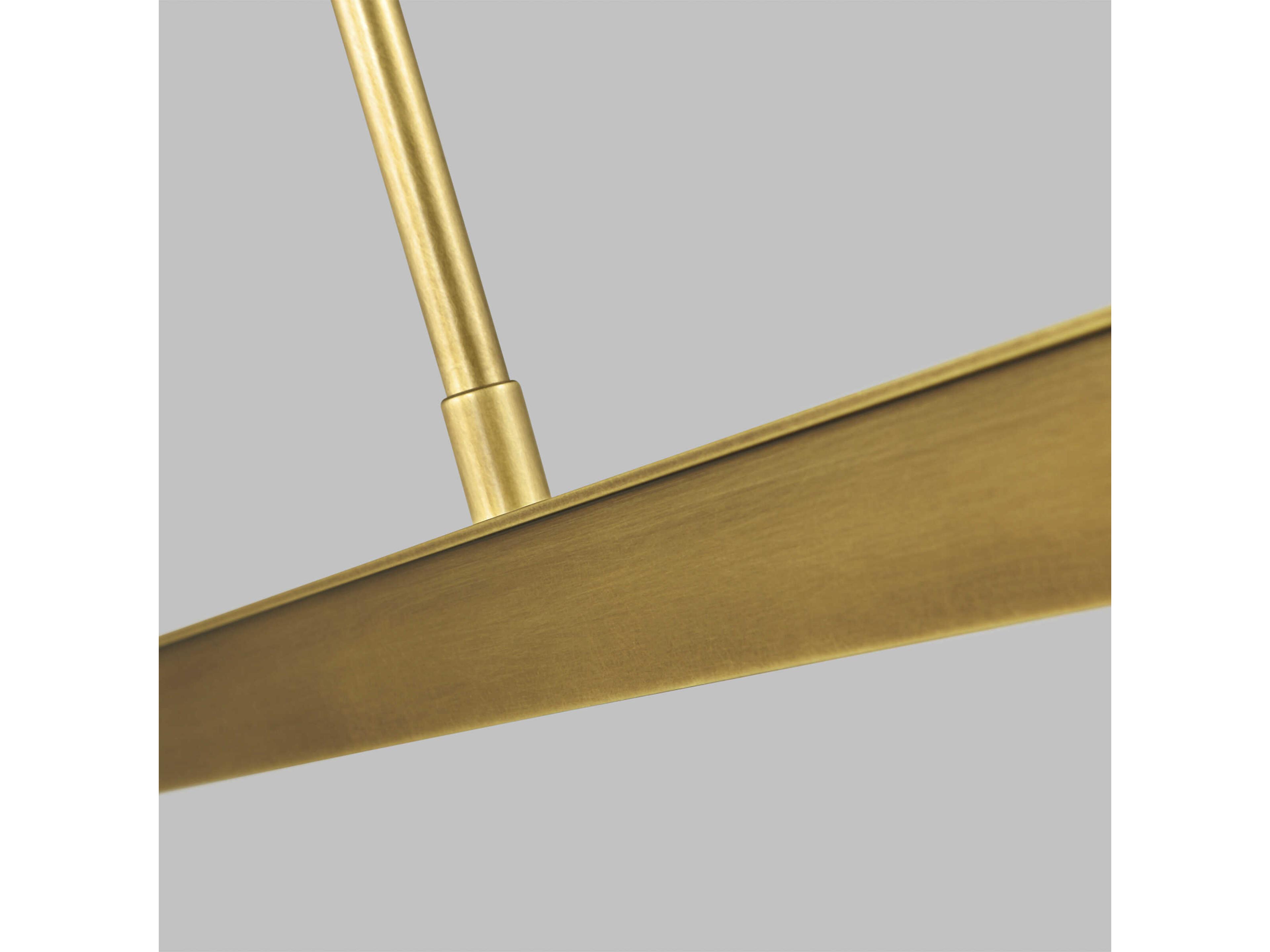 Visual Comfort Modern Stagger 1-Light Natural Brass Linear Island Pendant