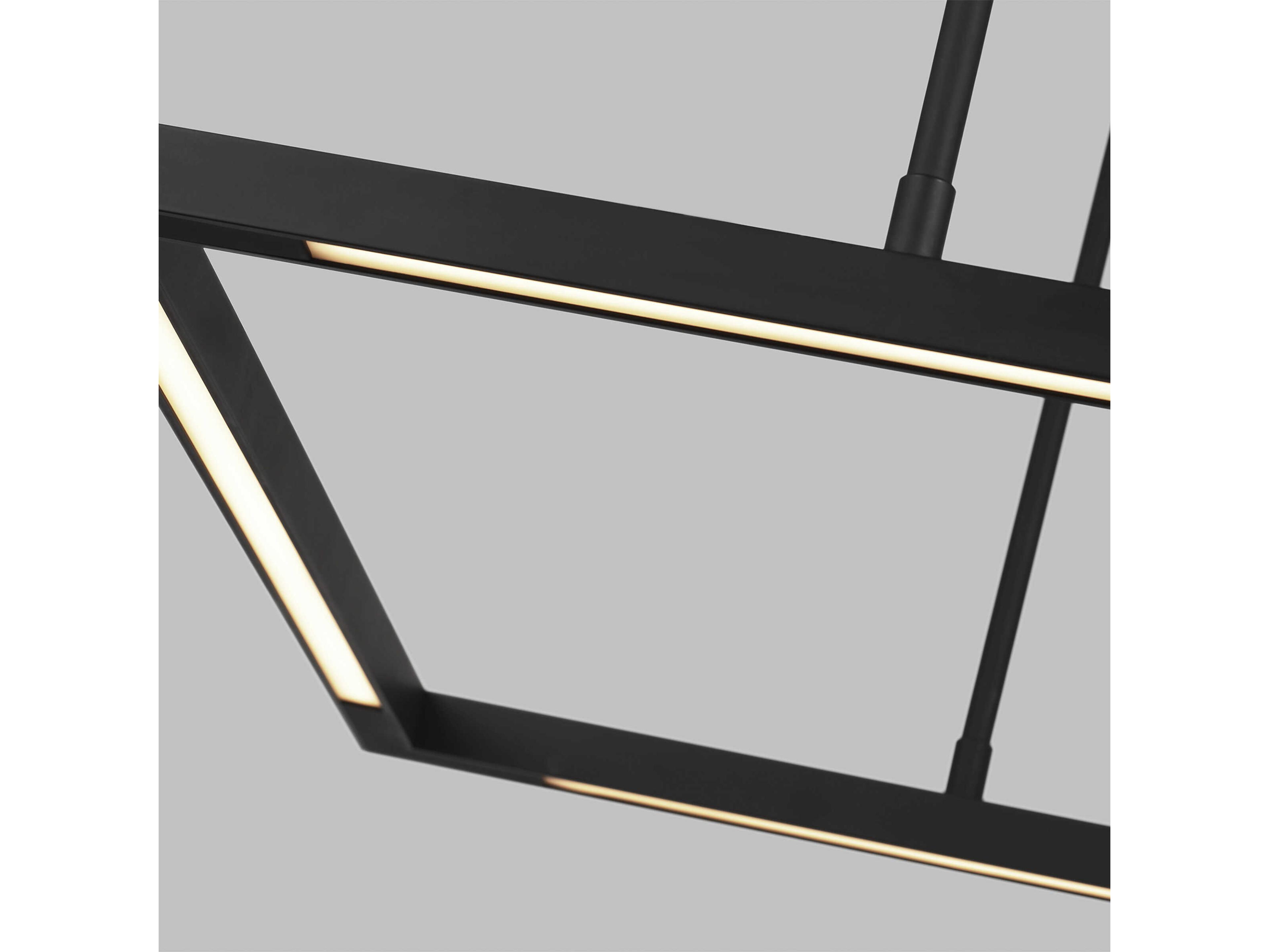 Visual Comfort Modern Stagger 1-Light Nightshade Black Geometric Island Pendant