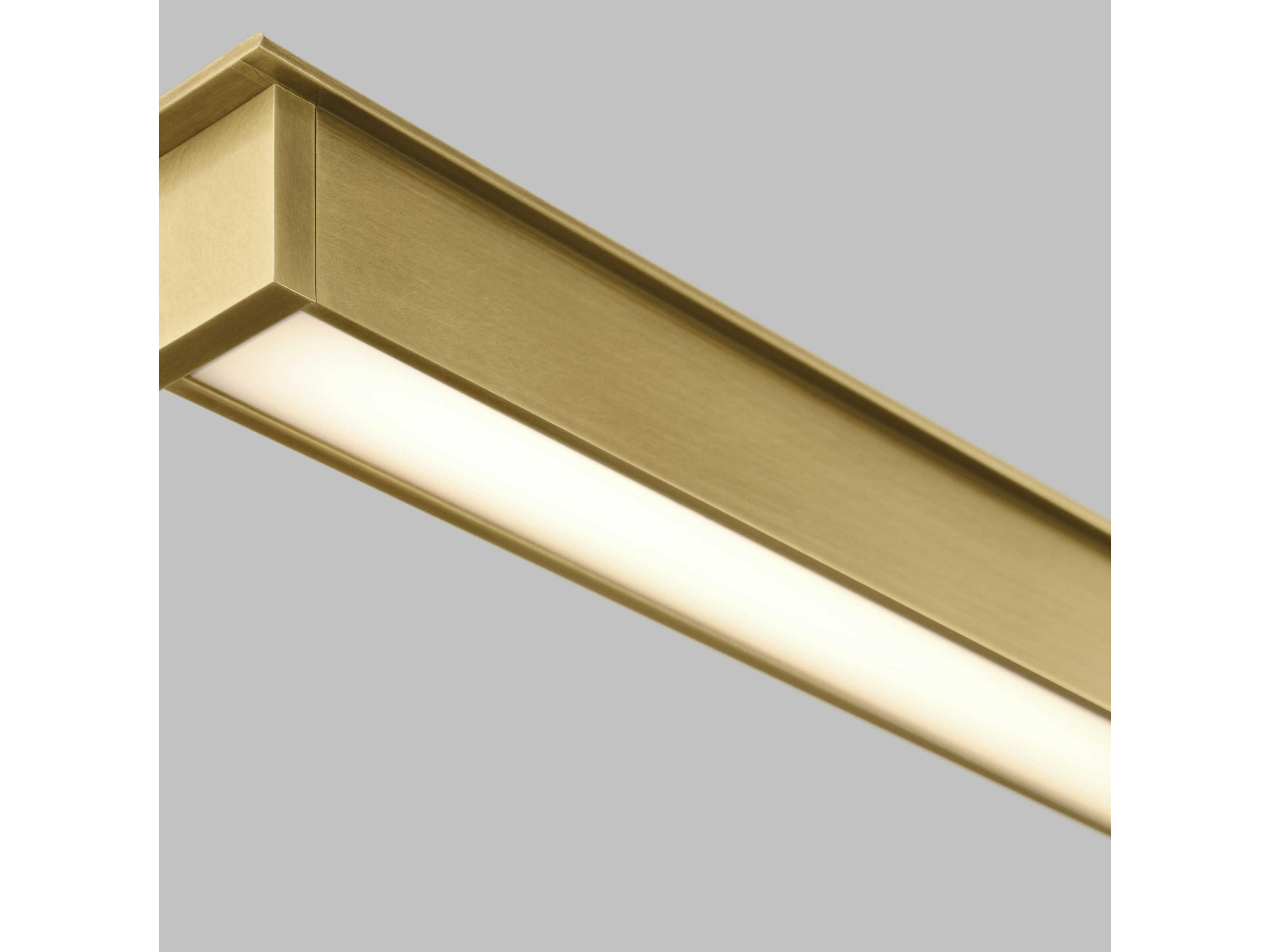 Visual Comfort Modern Stagger 1-Light Natural Brass Linear Island Pendant