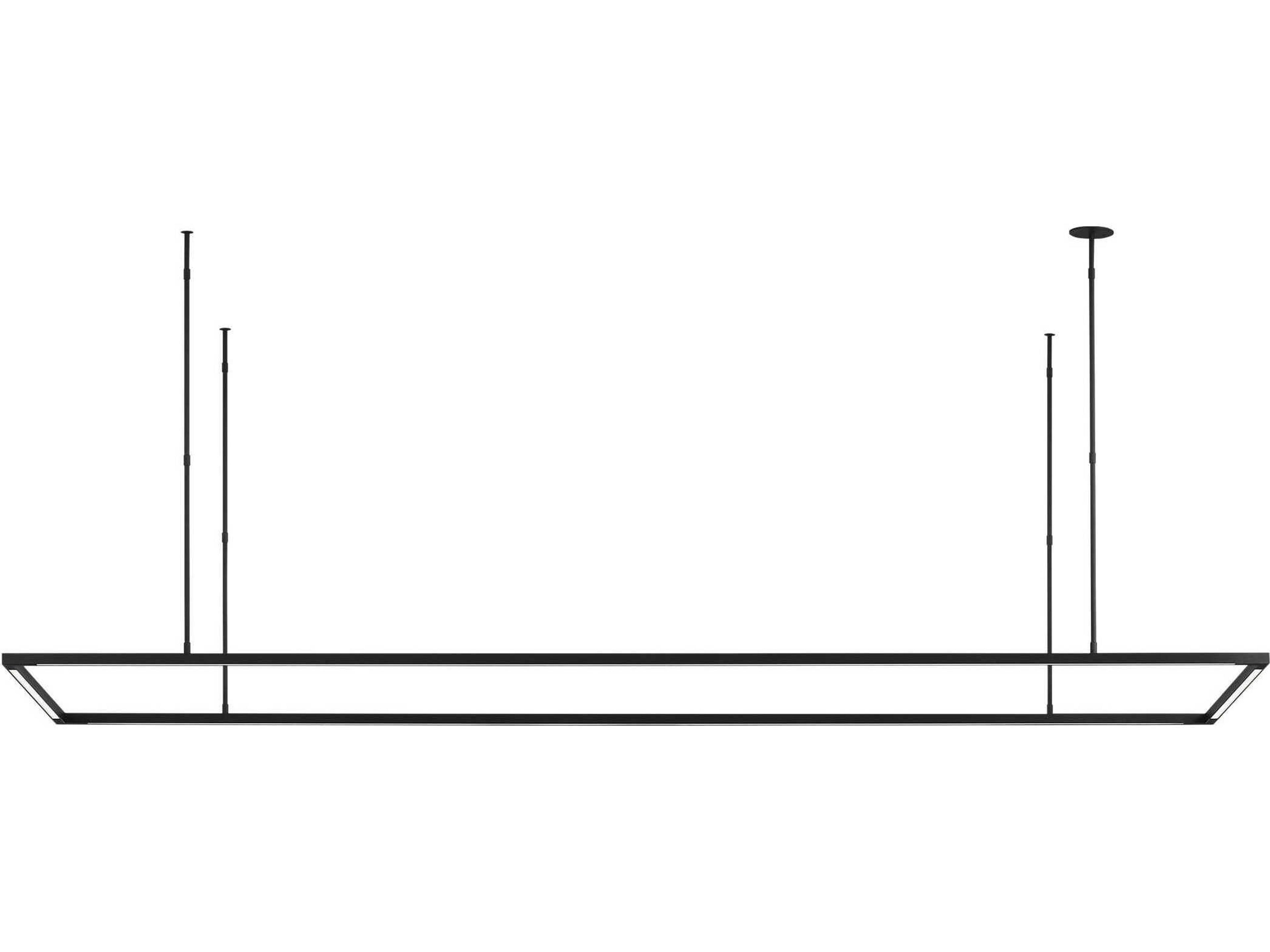 Visual Comfort Modern Stagger 1-Light Nightshade Black Geometric Island Pendant