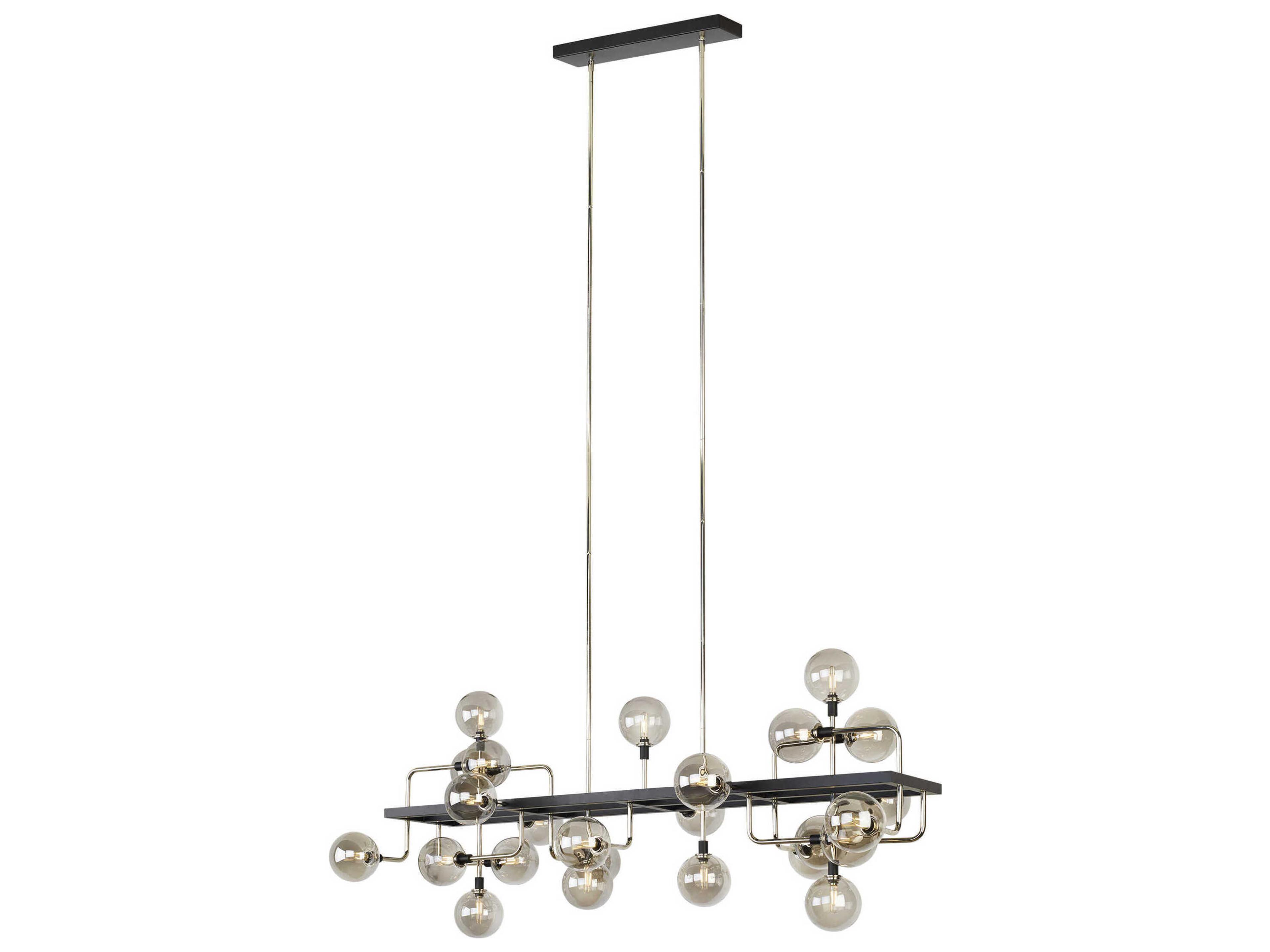 Visual Comfort Modern Viaggio 25-Light Polished Nickel Globe Island Pendant