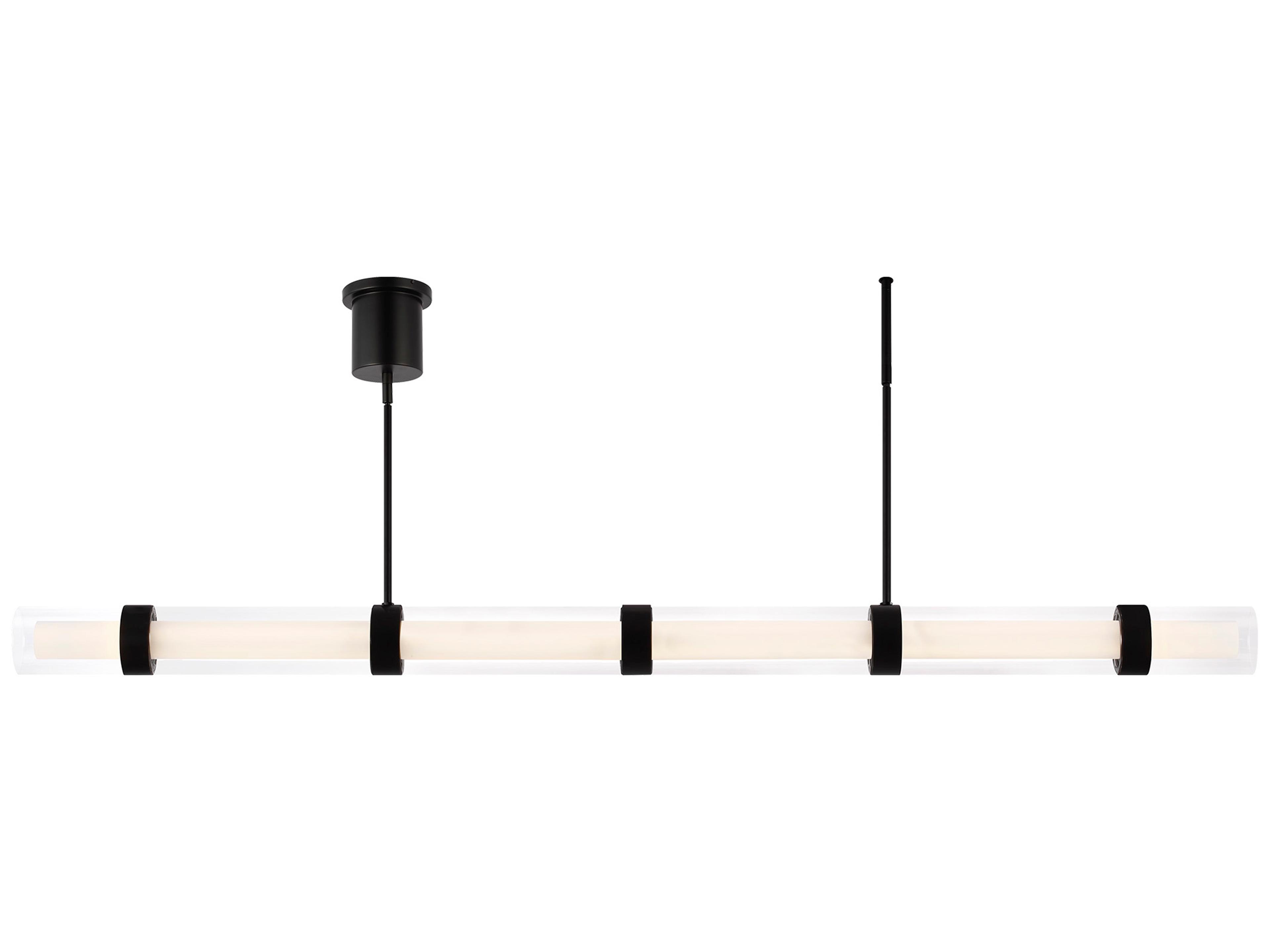 Wit Linear Suspension Black LED Island Light