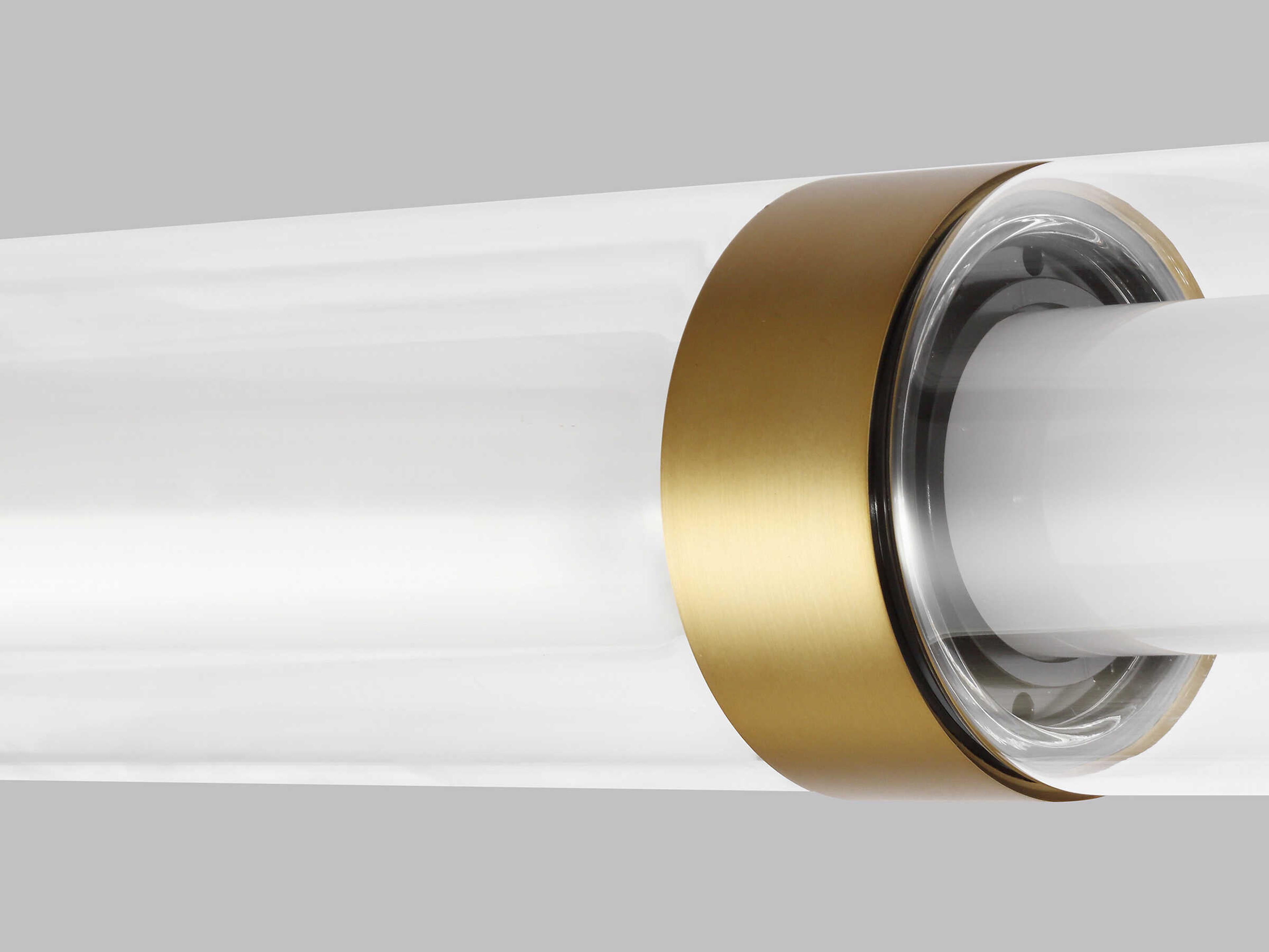 Visual Comfort Modern Wit 1-Light Aged Brass Cylinder Linear Island Pendant