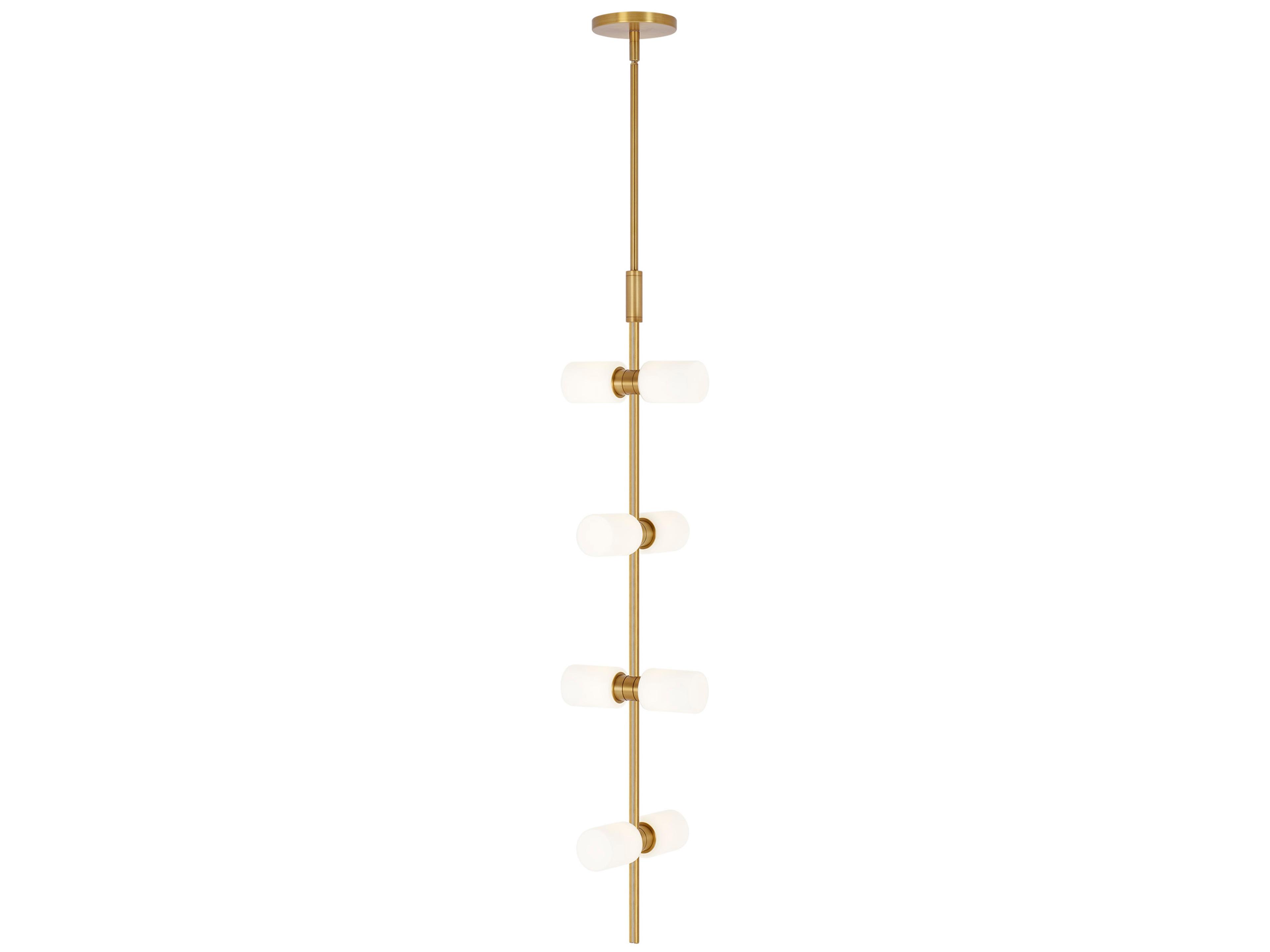ModernRail Cylinder Pendant in Aged Brass
