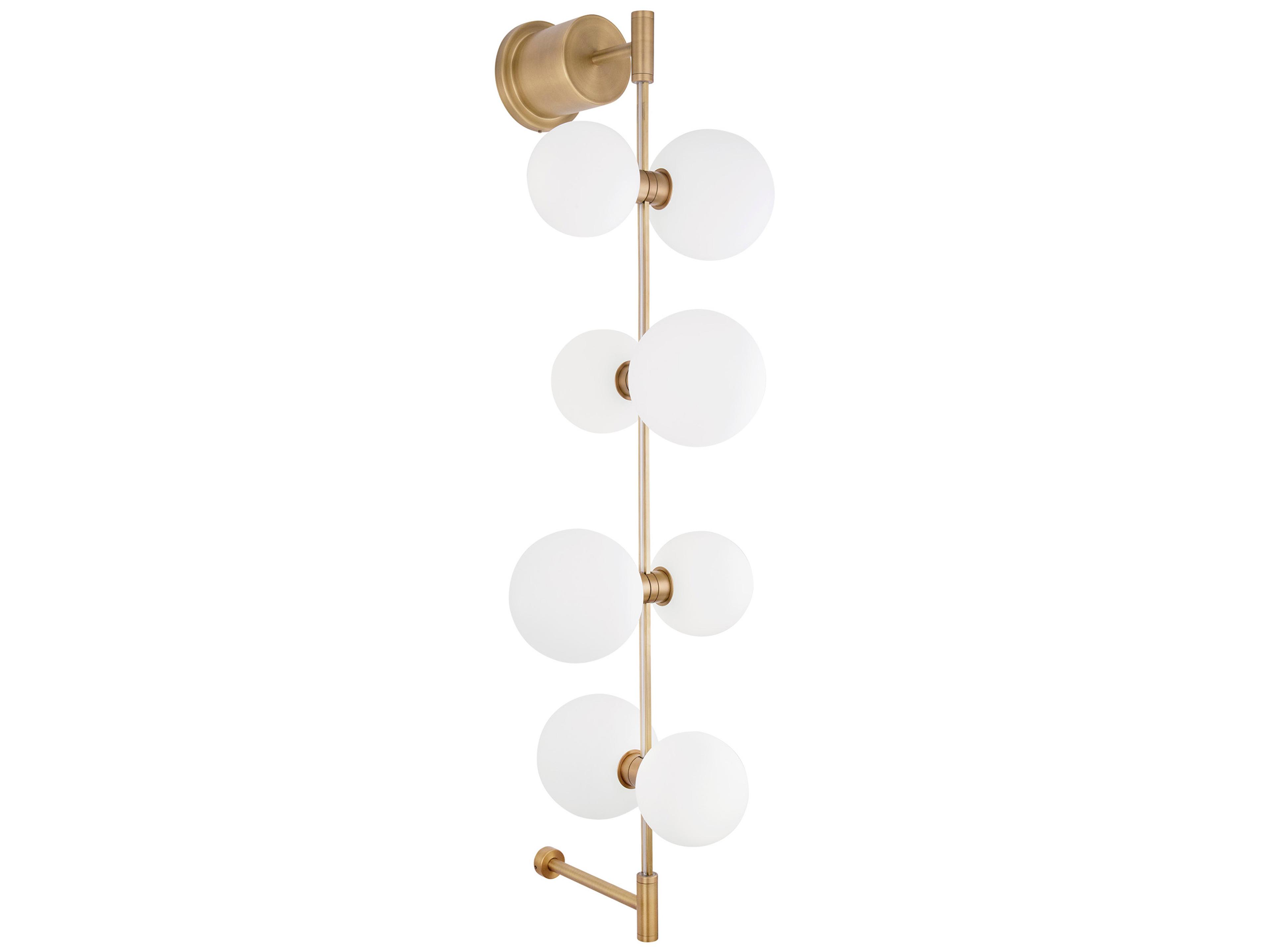 ModernRail LED Wall Sconce in Aged Brass
