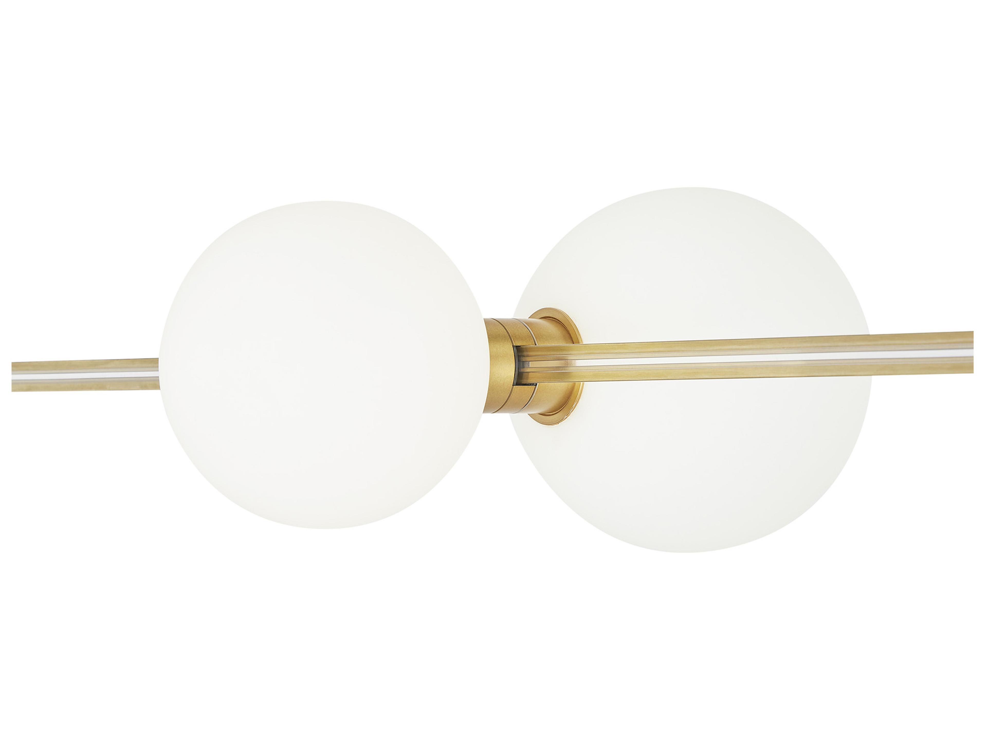 Orbs 1-Light Aged Brass Globe Spot Light