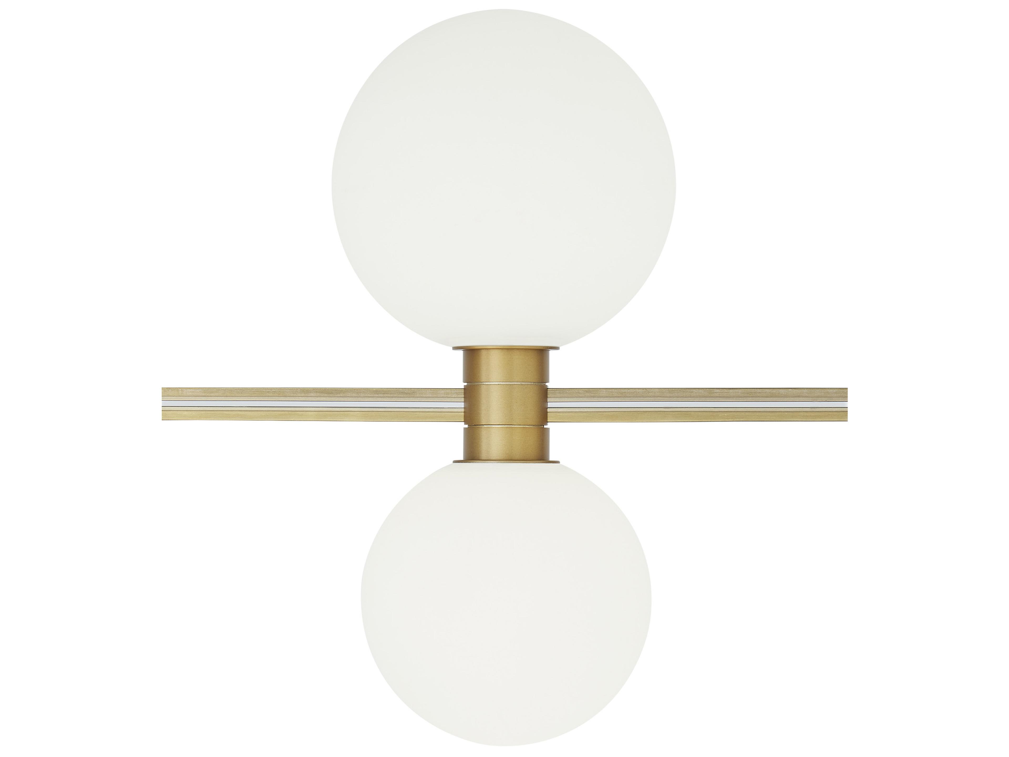 Orbs 1-Light Aged Brass Globe Spot Light