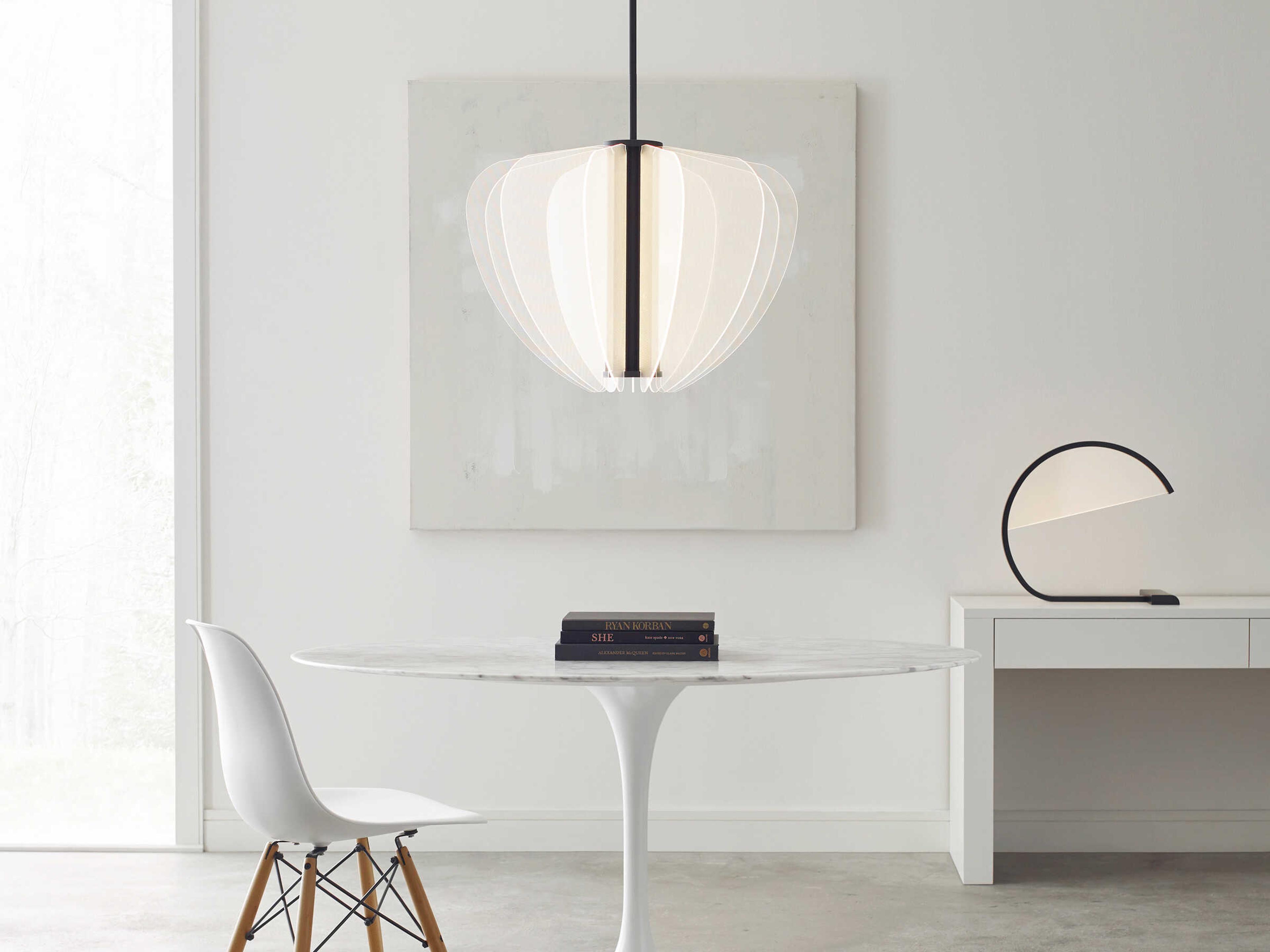 Visual Comfort Modern Nyra 1-Light Nightshade Black Mini Pendant