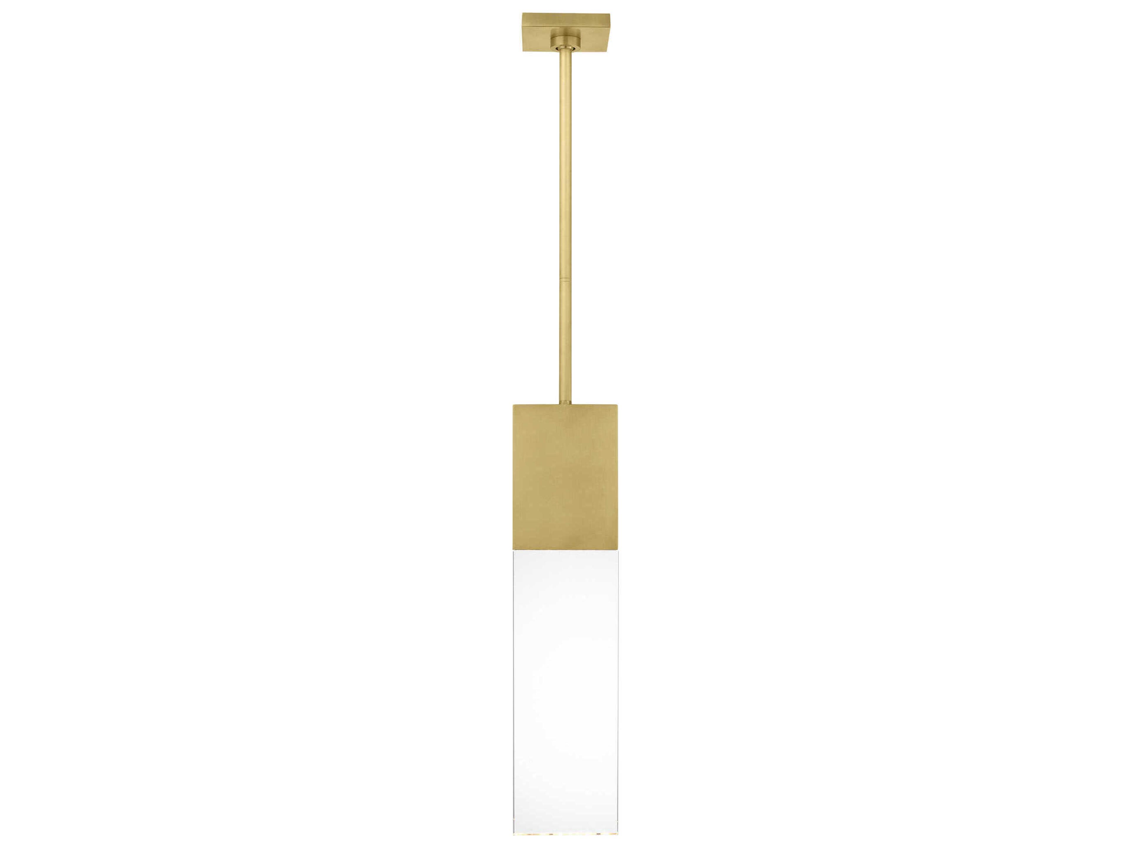 Kulma Medium LED Pendant in Natural Brass