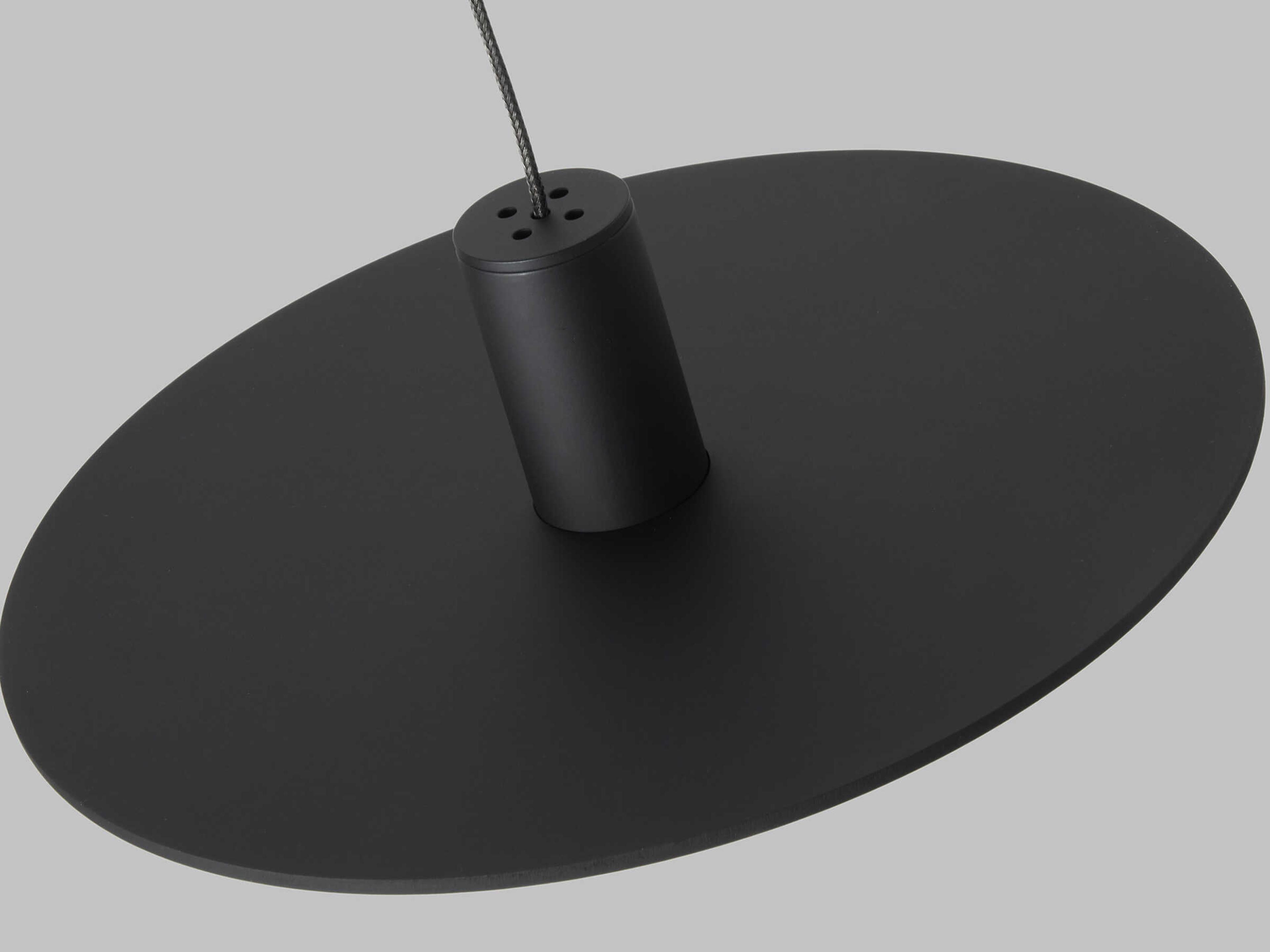 Visual Comfort Modern Ponte 1-Light Nightshade Black Round Mini Pendant