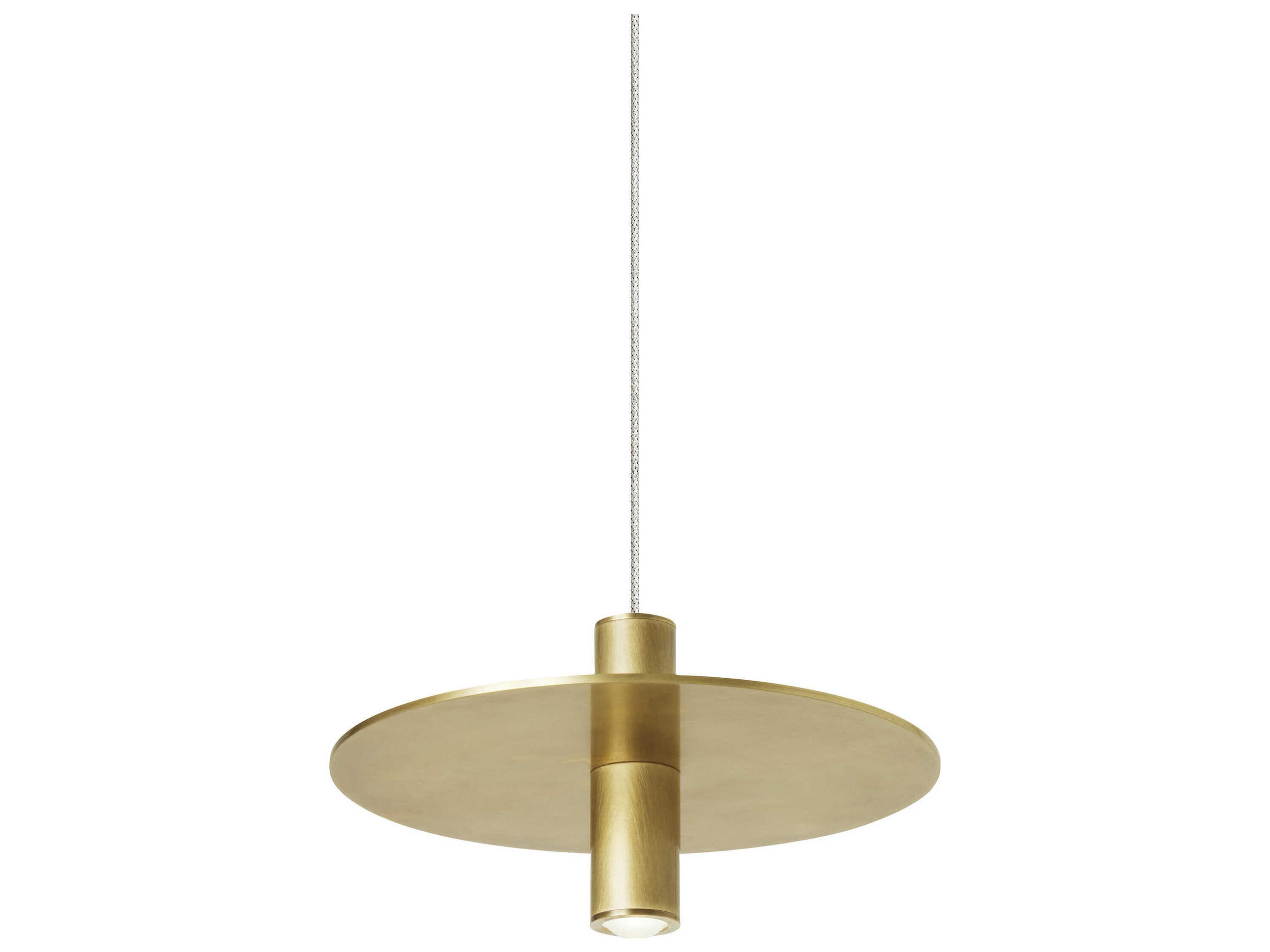 Ponte Pendant Light in Natural Brass