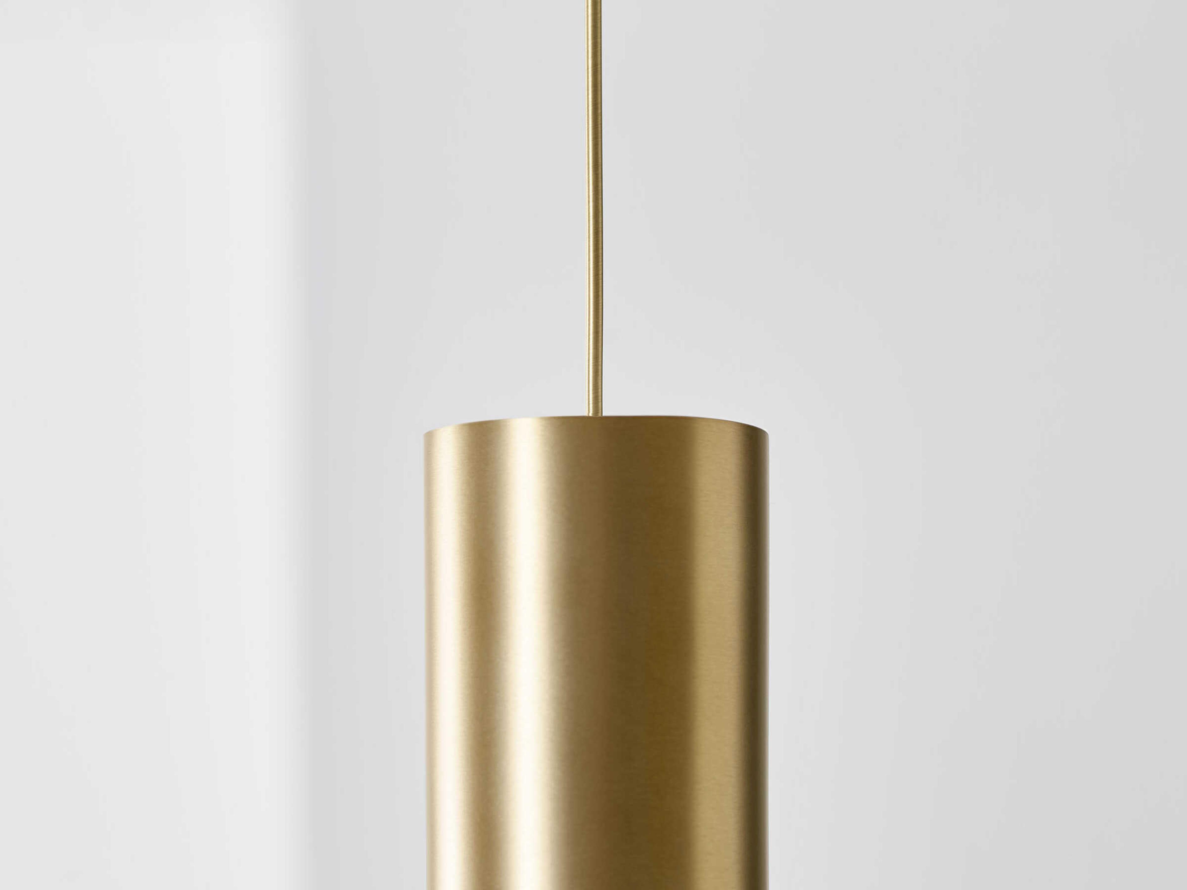 Visual Comfort Modern Piper 1-Light Aged Brass Cylinder Mini Pendant