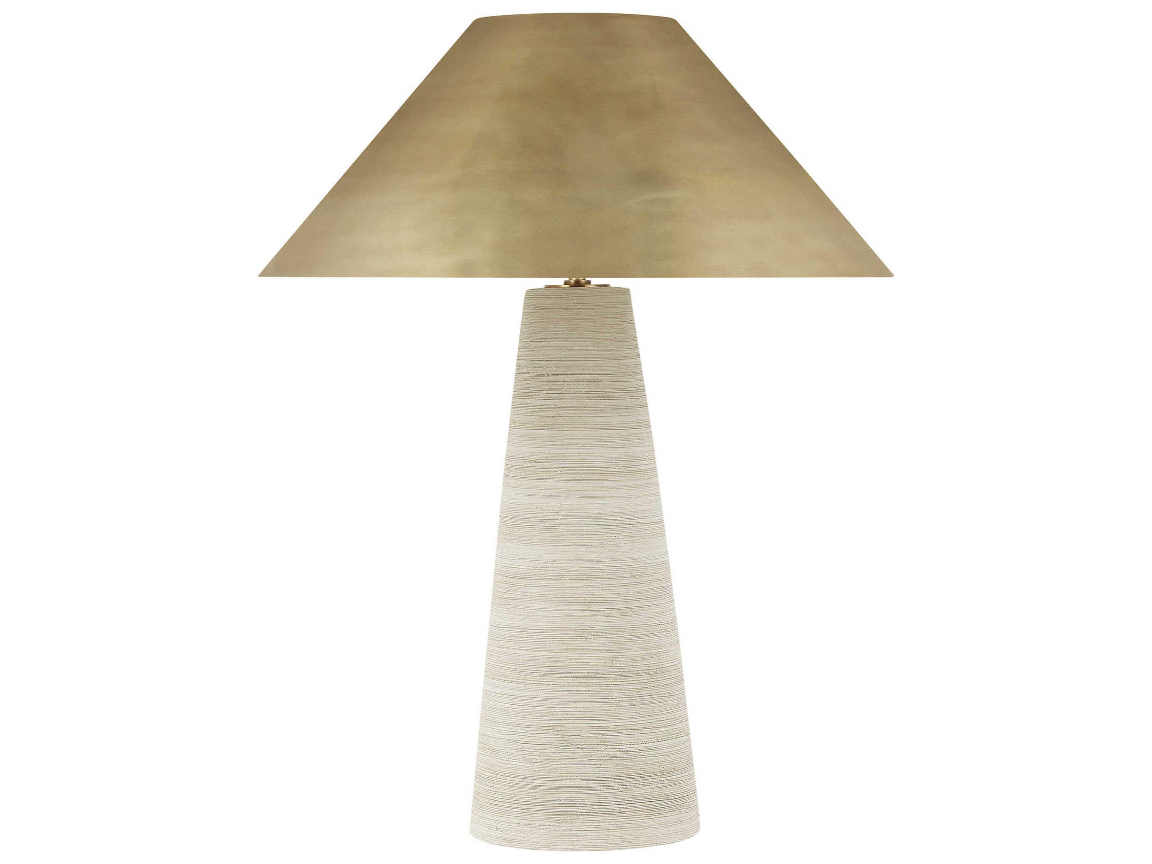Karam Large Table Lamp in Natural Brass