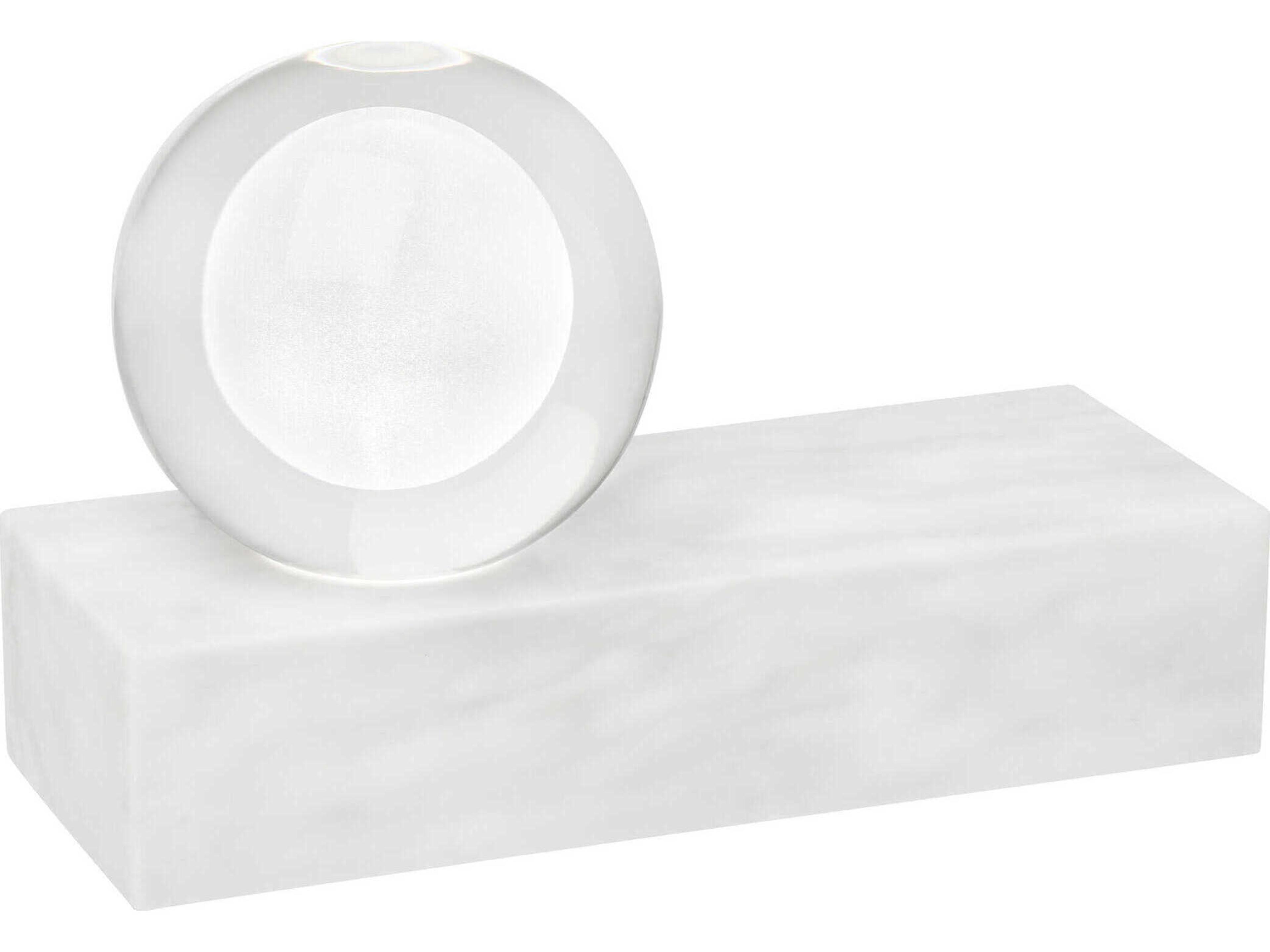 Visual Comfort Modern Mina White Marble Table Lamp