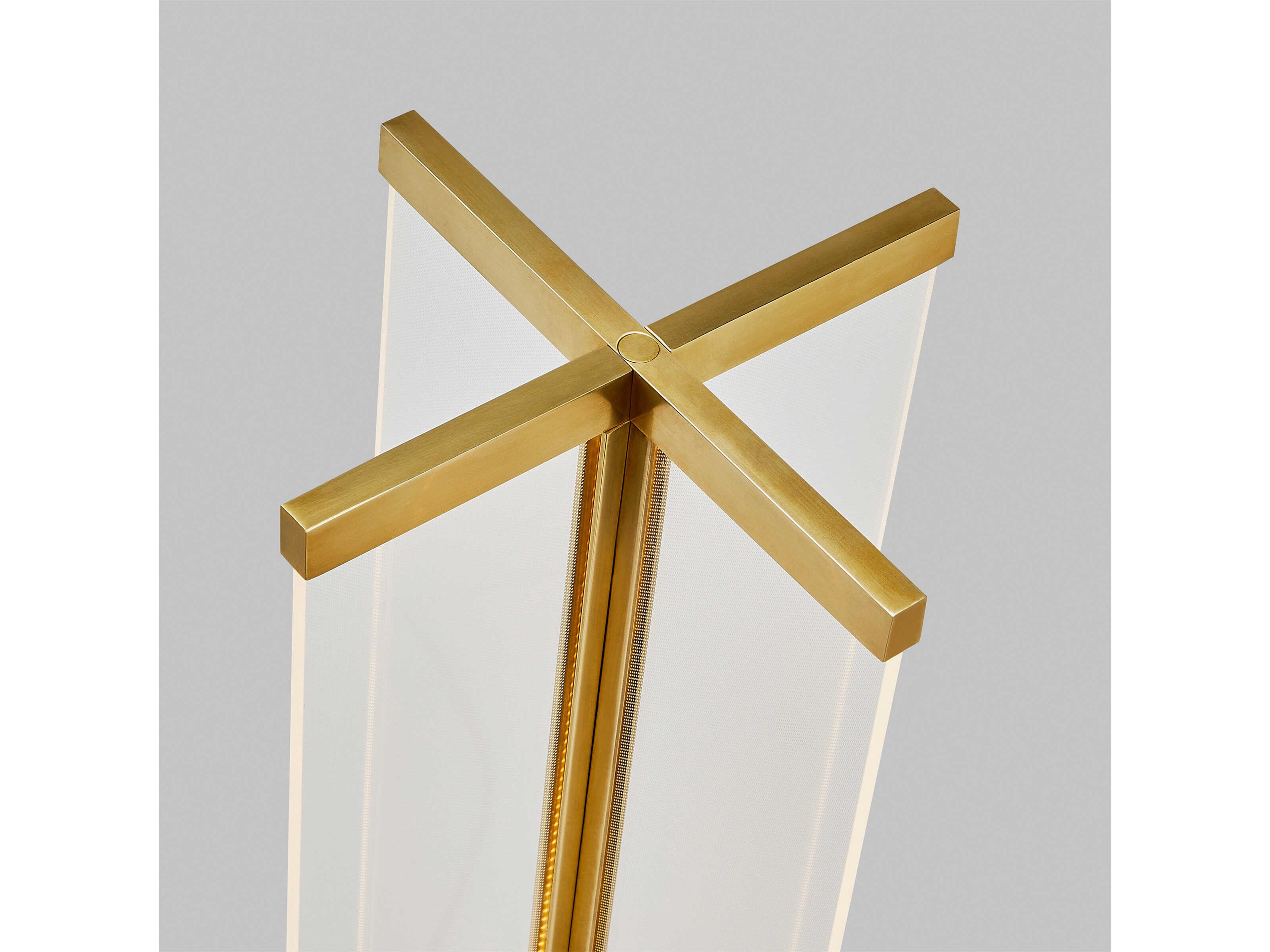 Visual Comfort Modern Rohe Natural Brass Table Lamp