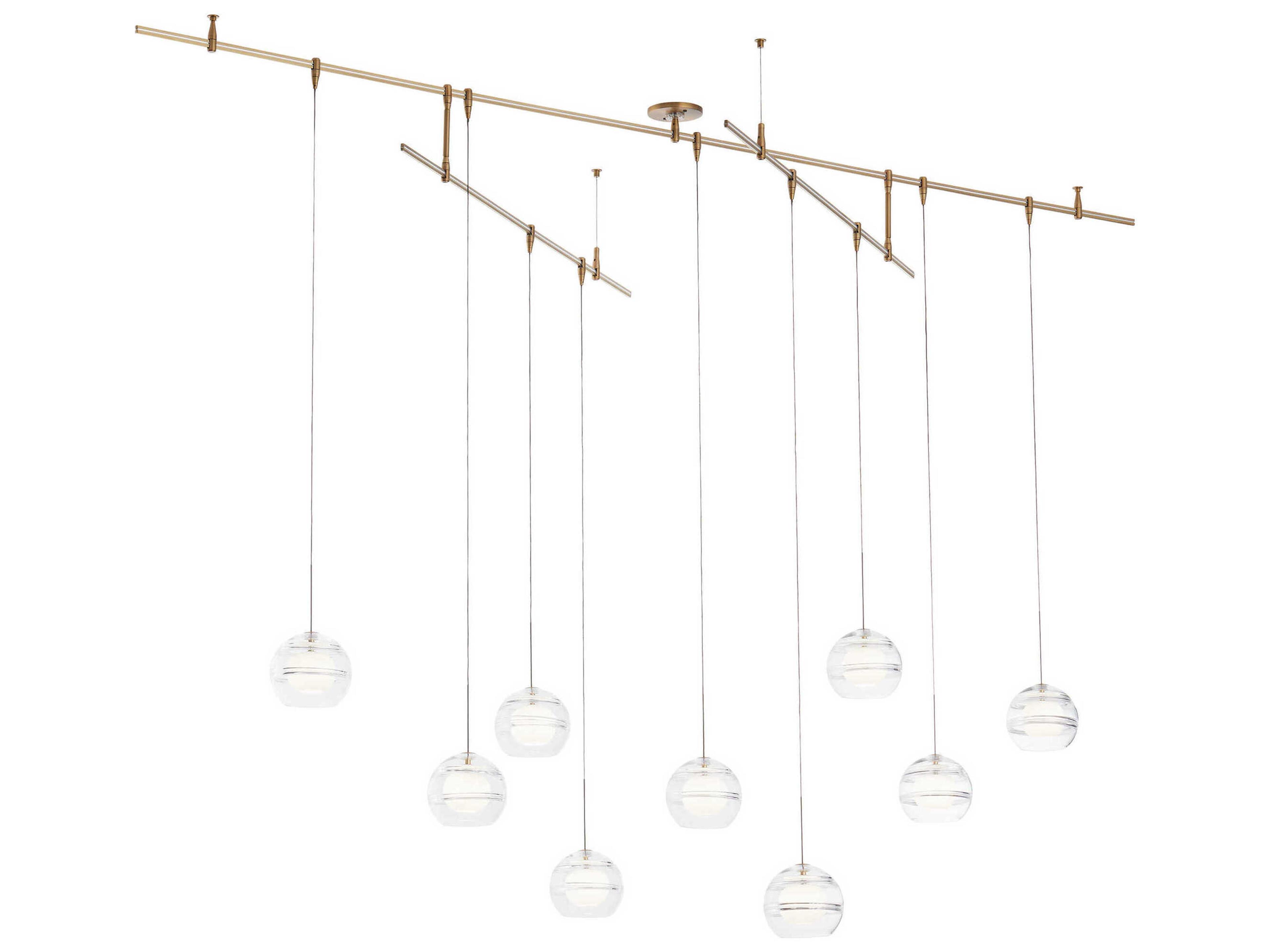 Sedona Pendant Chandelier Aged Brass Linear Suspension
