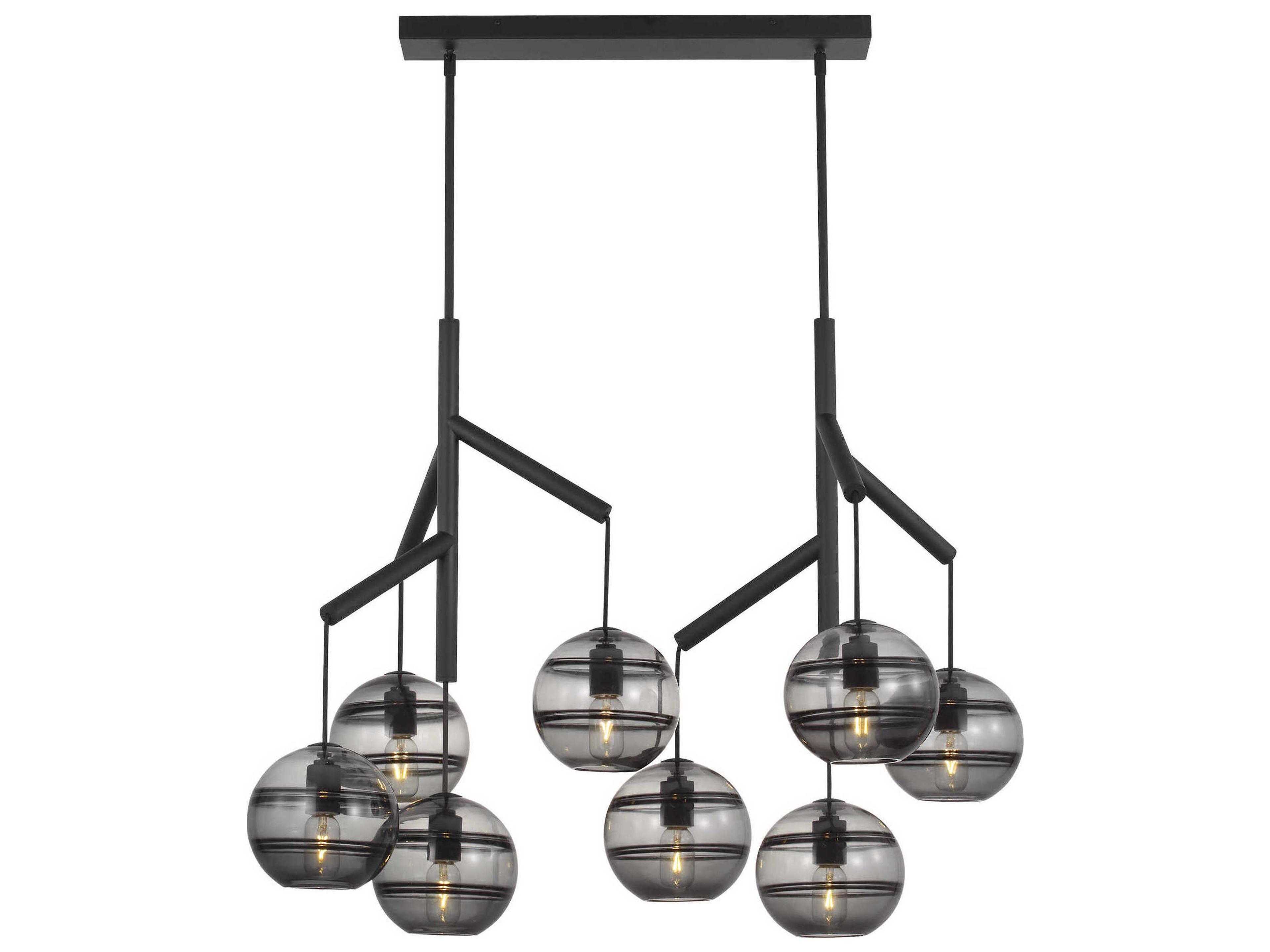 Visual Comfort Modern Sedona 8-Light Brown Globe Island Pendant