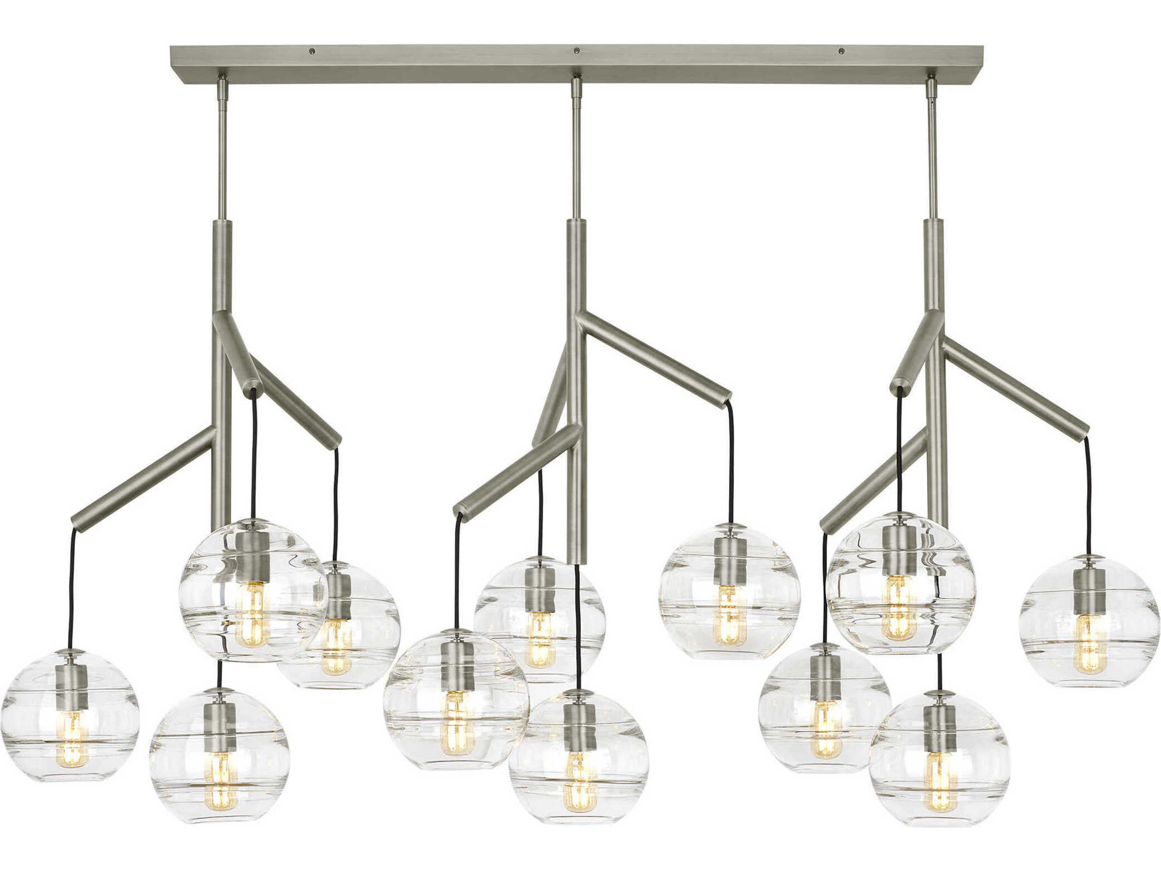 Sedona Triple Chandelier in Satin Nickel