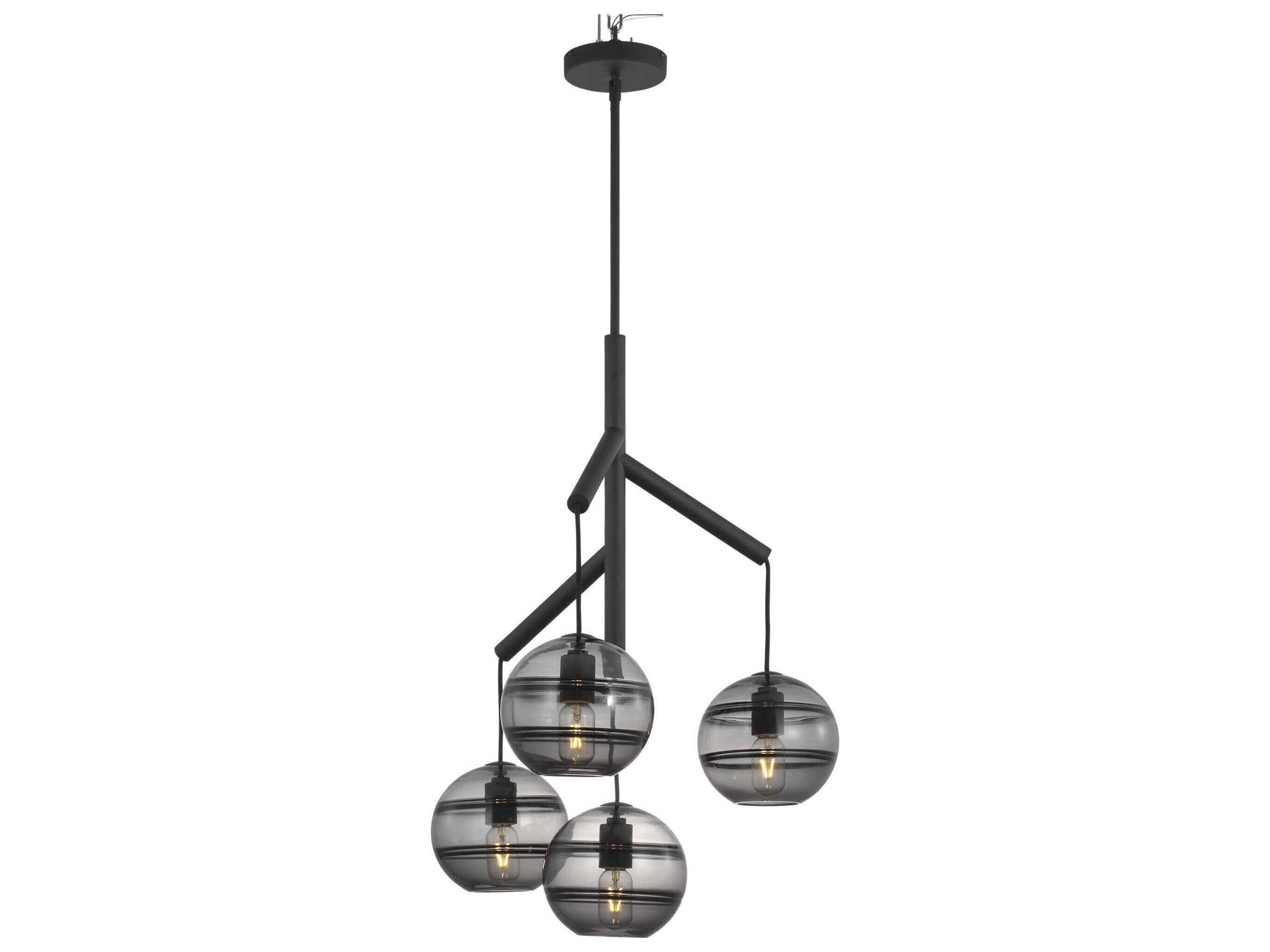 Sedona 4-Light Brown Globe Chandelier