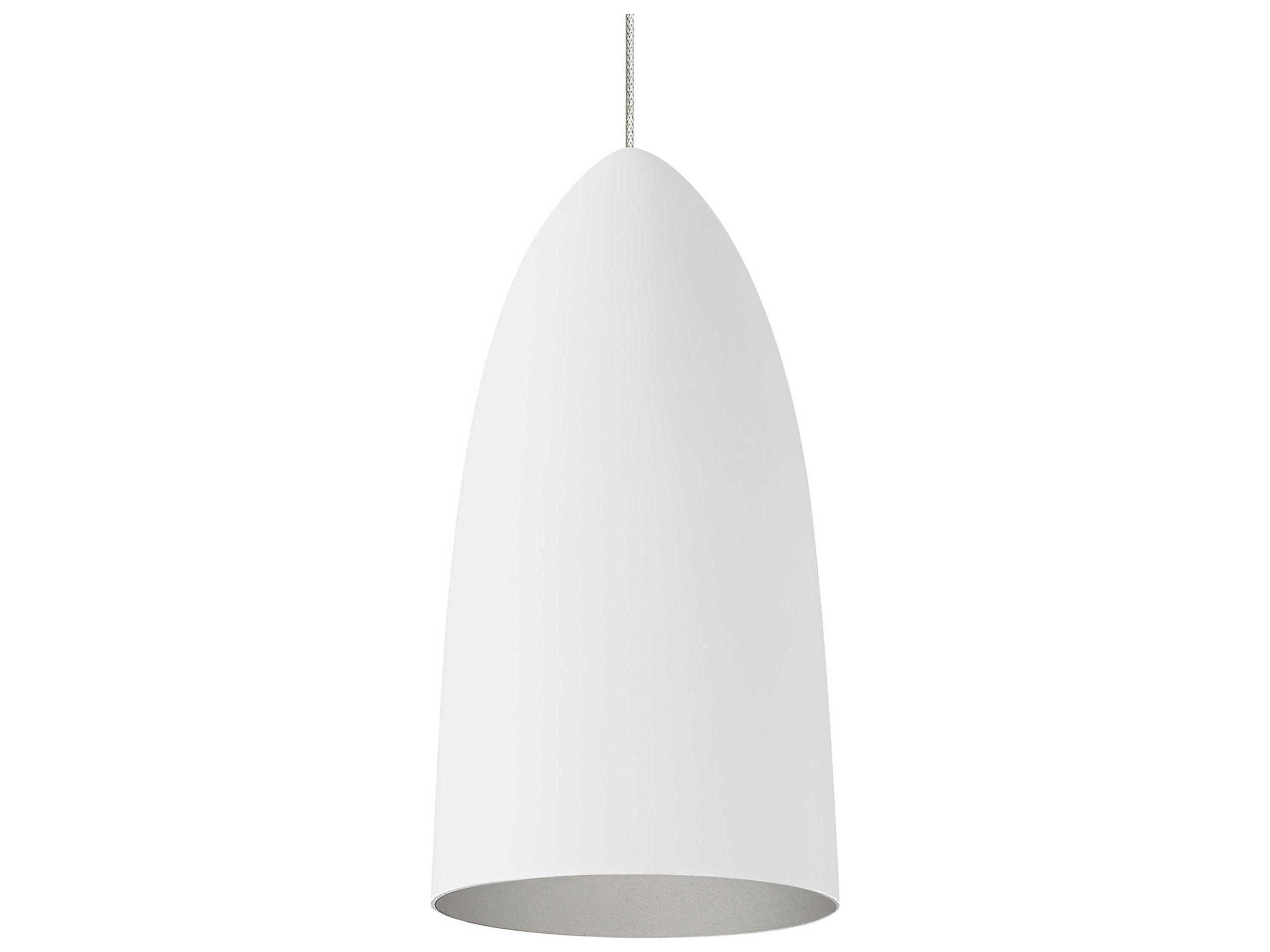 Visual Comfort Modern Signal 1-Light Satin Nickel White Mini Pendant