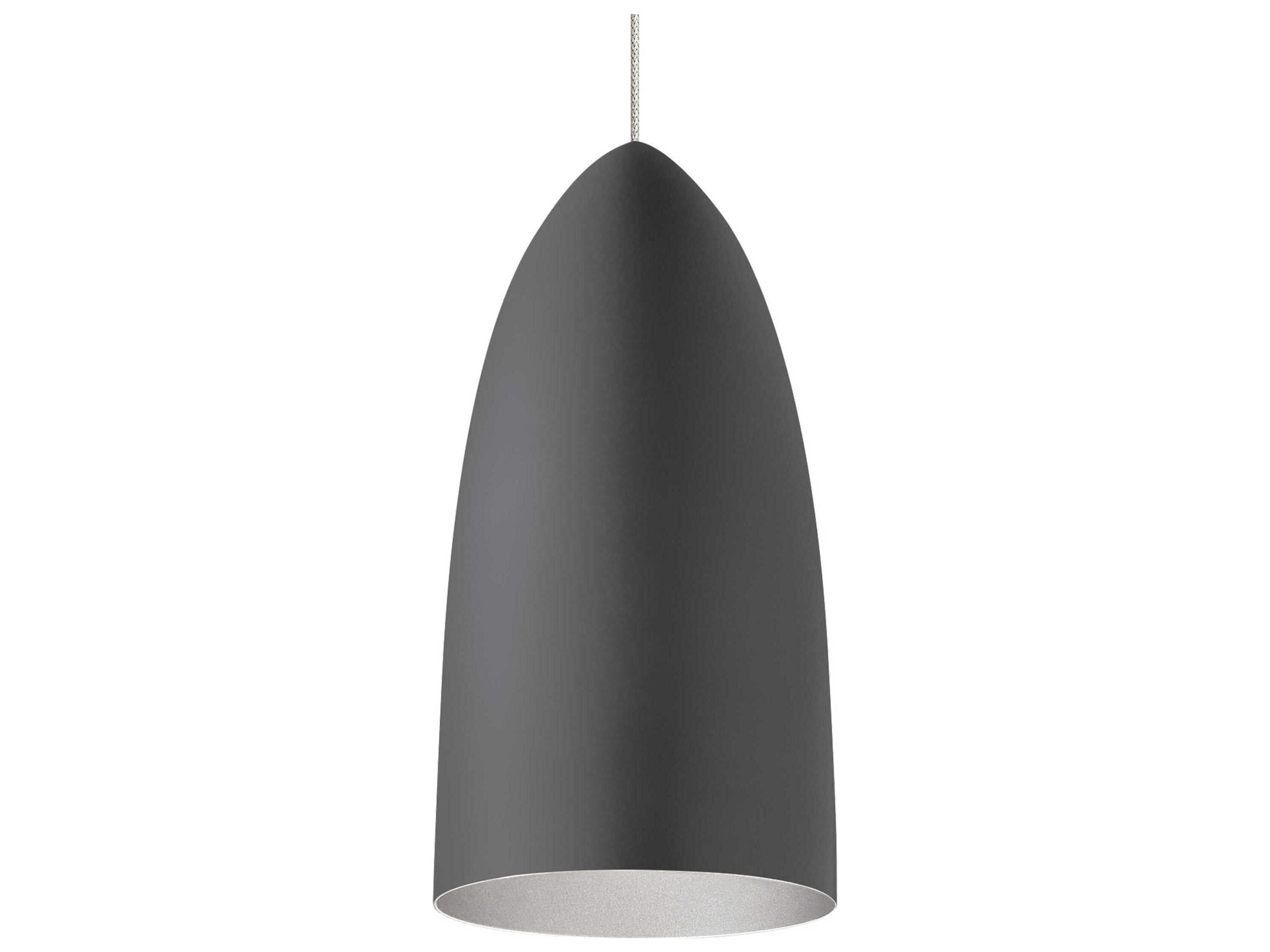 Visual Comfort Modern Signal 1-Light Satin Nickel Gray Mini Pendant