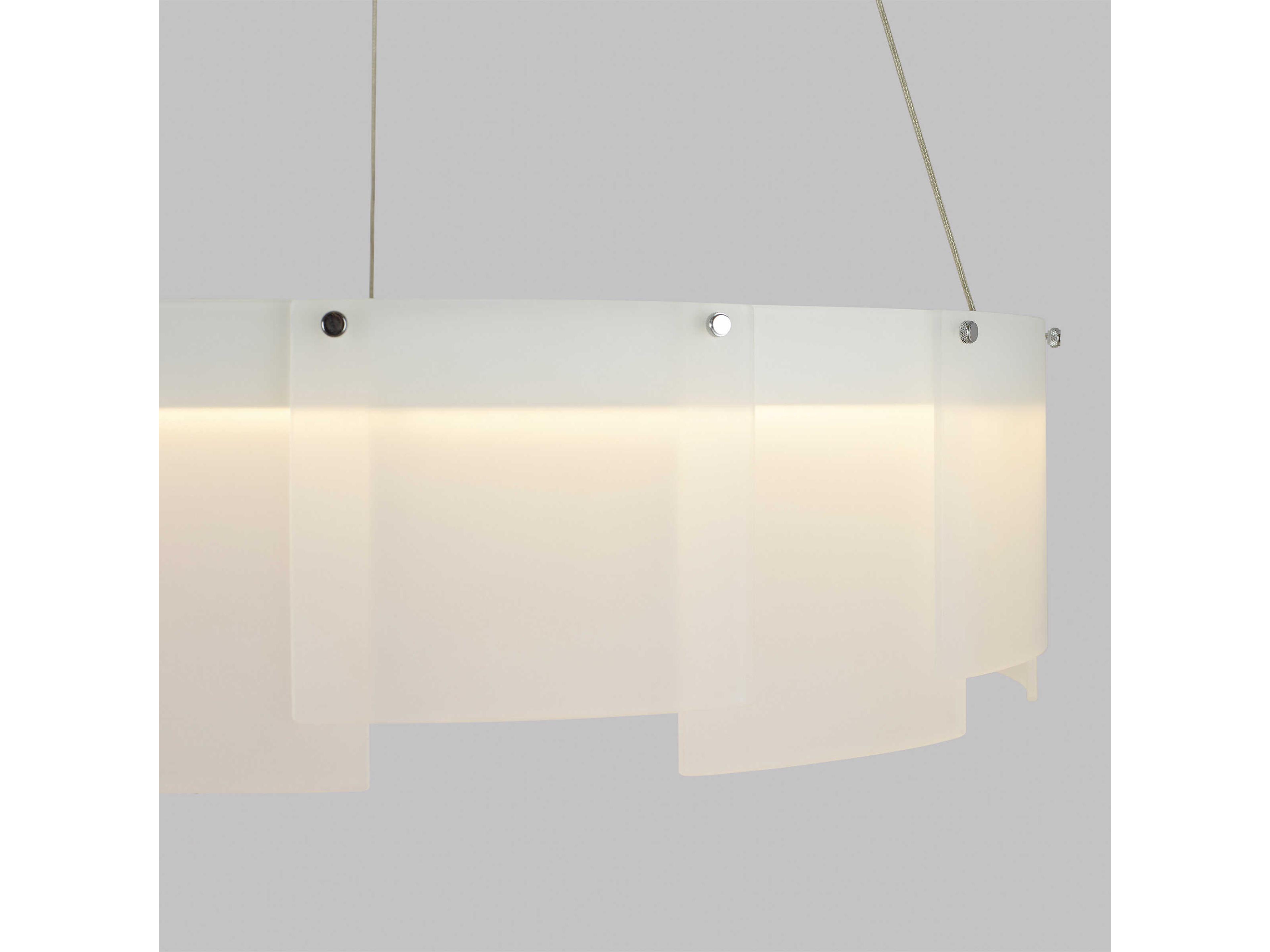Visual Comfort Modern Stratos 1-Light White Round Pendant