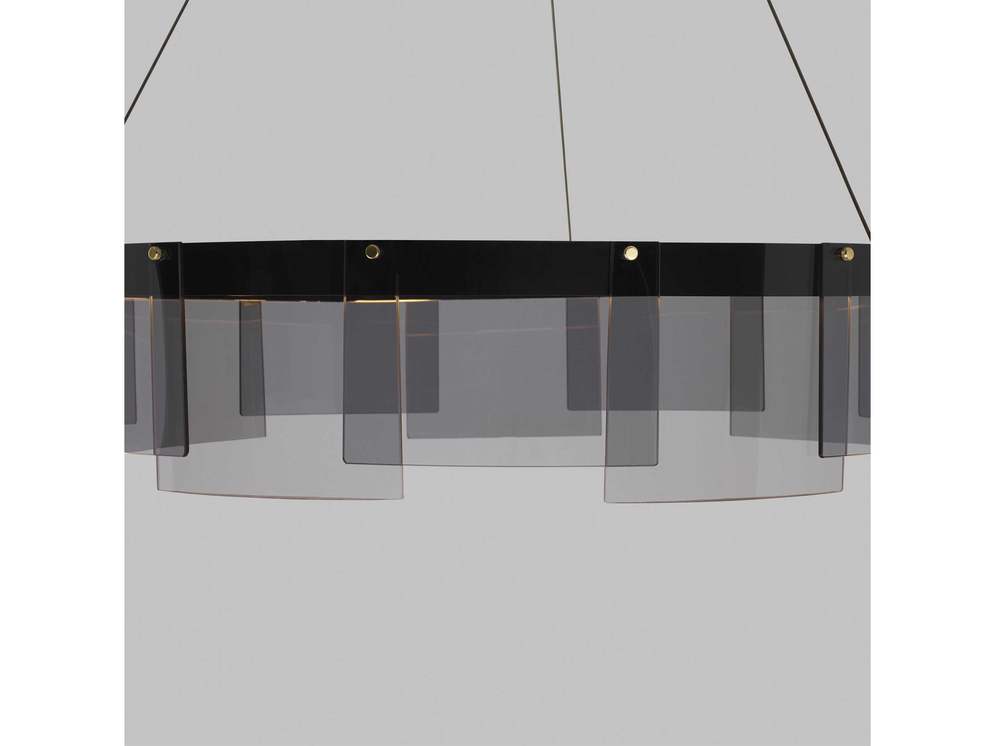 Visual Comfort Modern Stratos 1-Light Black Round Pendant