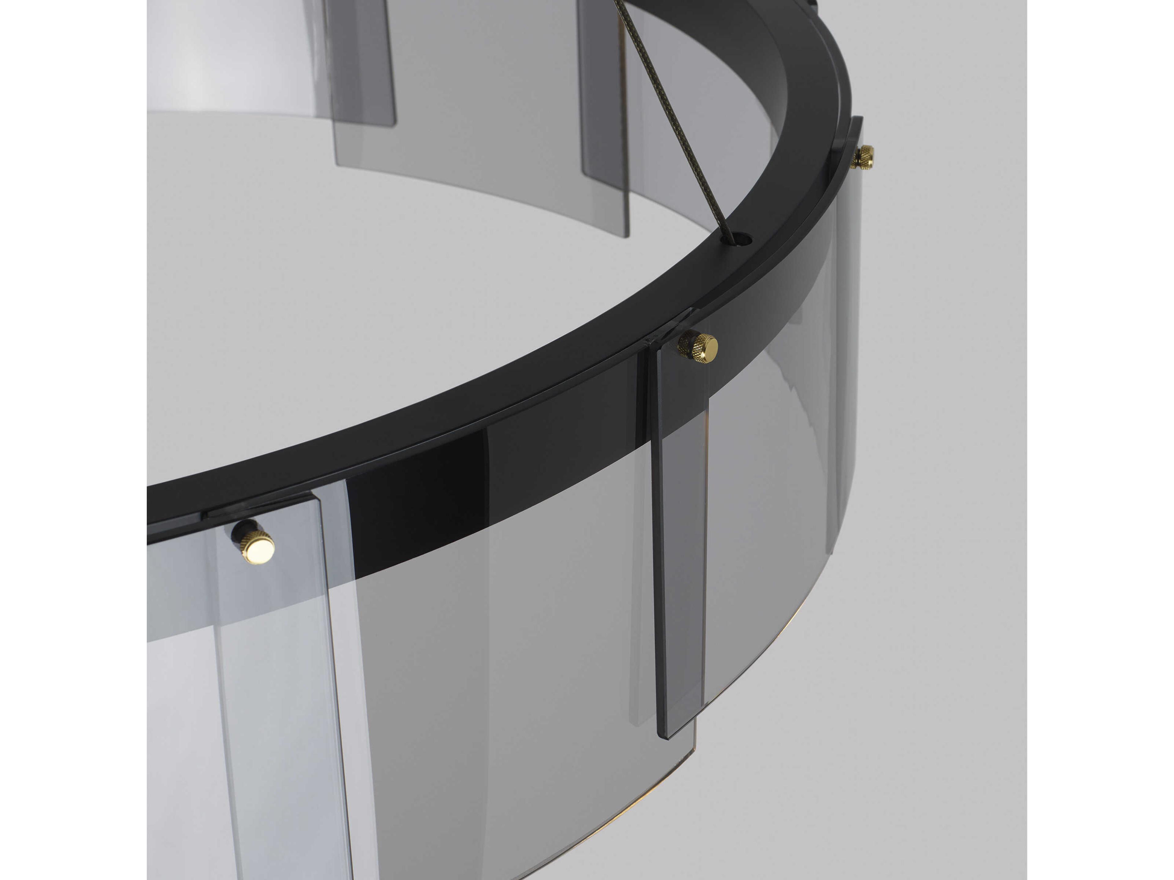 Visual Comfort Modern Stratos 1-Light Black Round Pendant