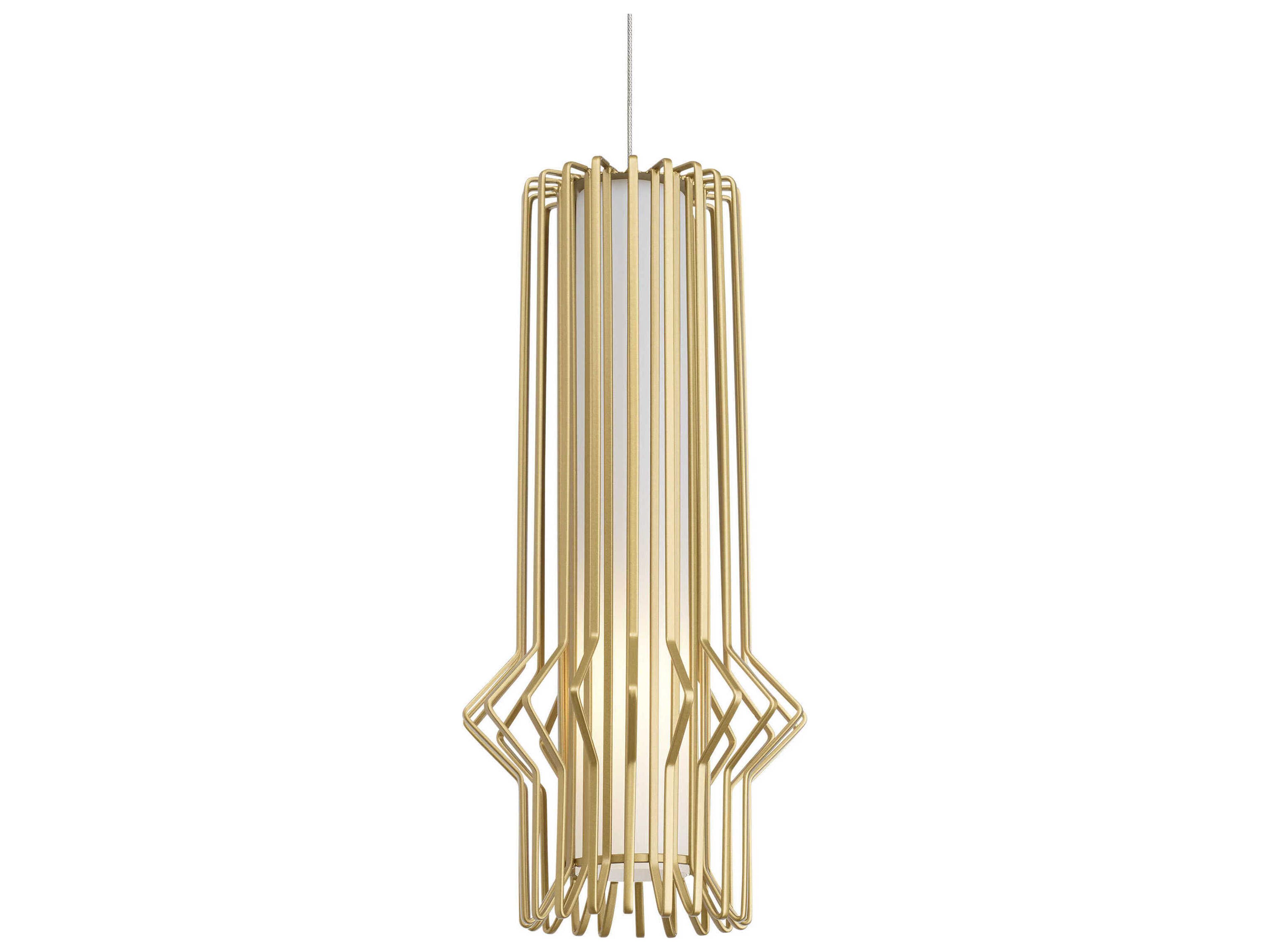 Syrma Mini Pendant Light in Satin Nickel and Gold