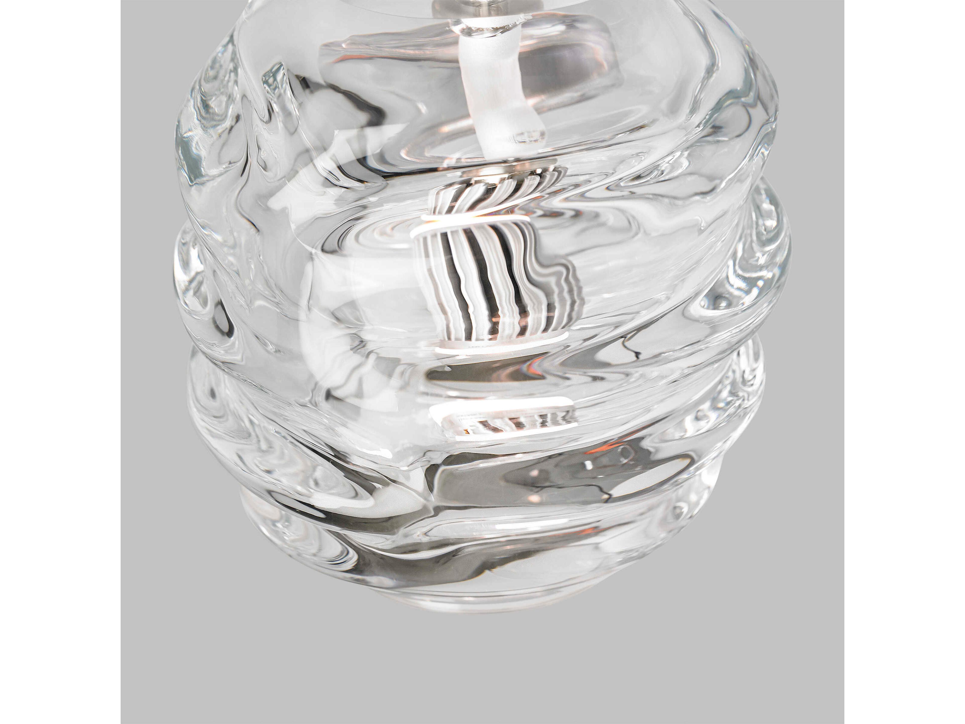 Visual Comfort Modern Audra 1-Light Satin Nickel Clear Mini Pendant